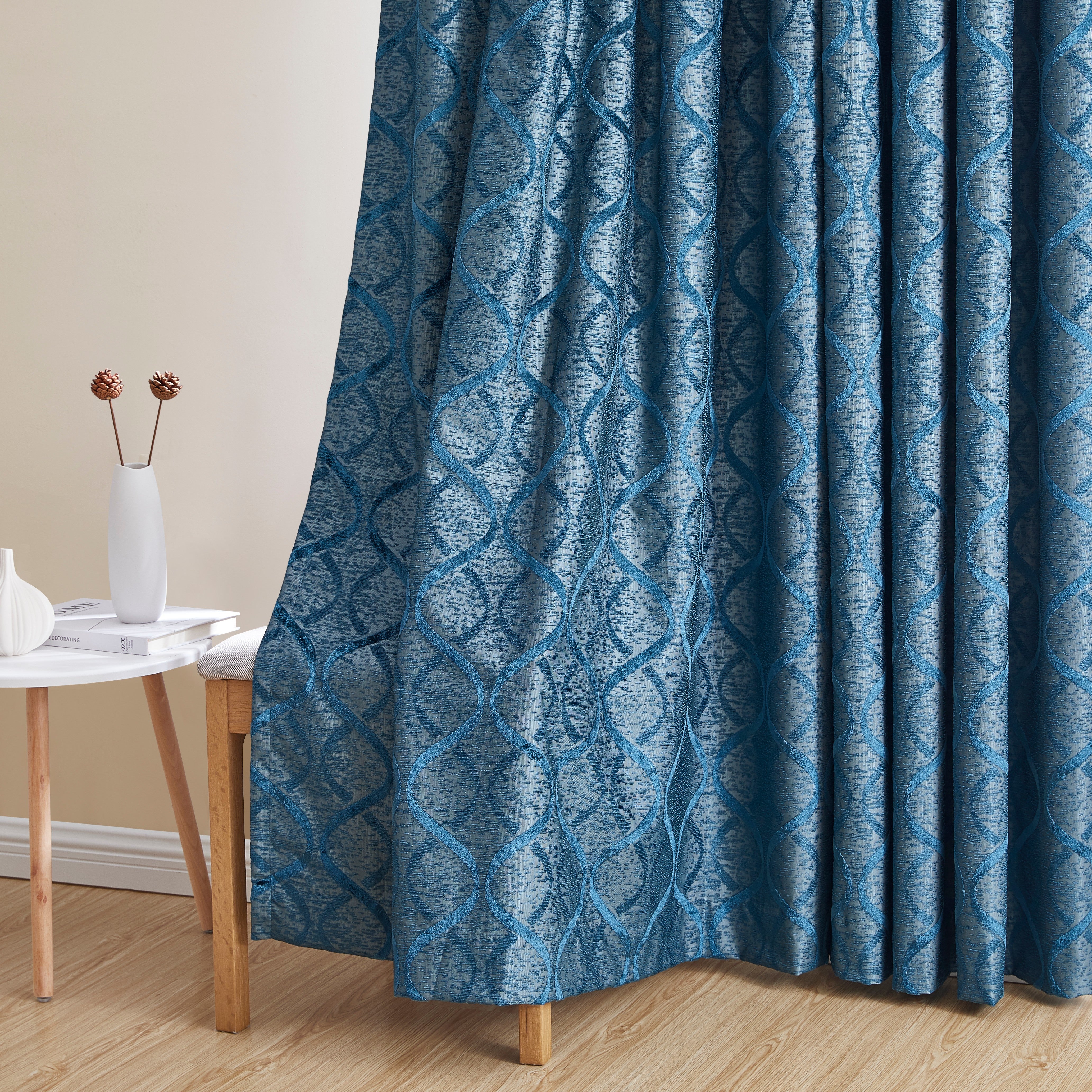 Lattice Flocked 100% Blackout Grommet Patio Door Panel