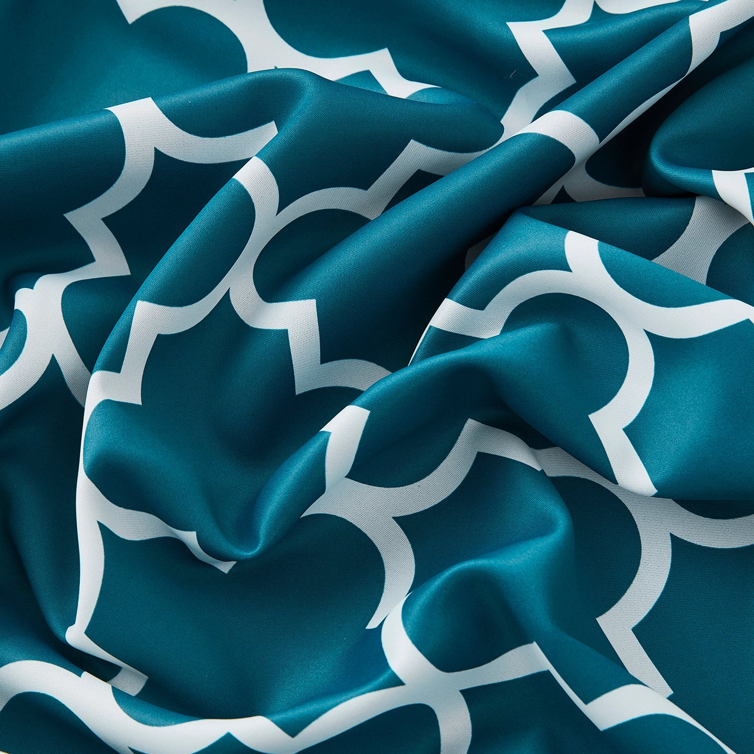 Lattice Print Room Darkening Grommet Curtain Panels