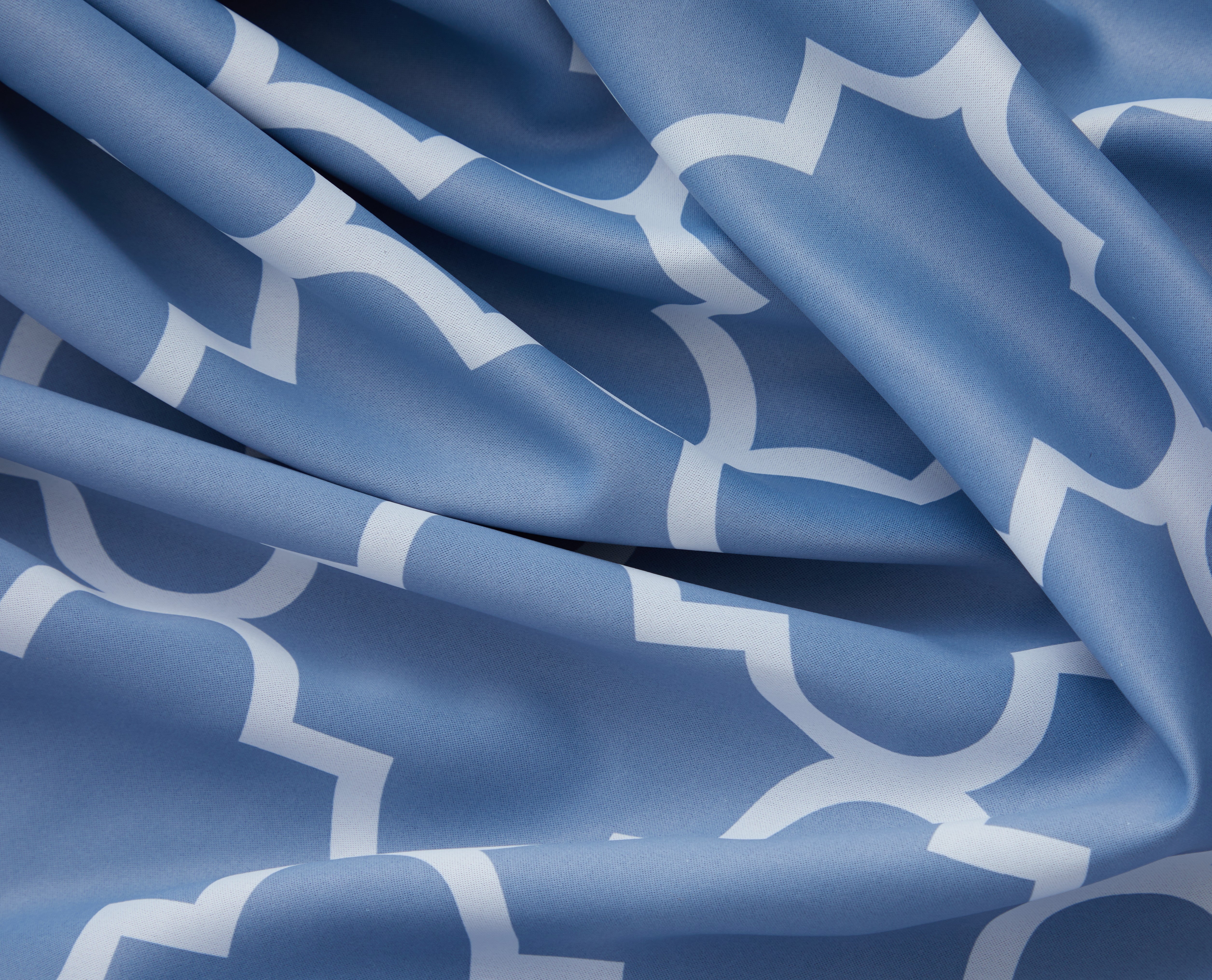 Lattice Print Room Darkening Grommet Curtain Panels