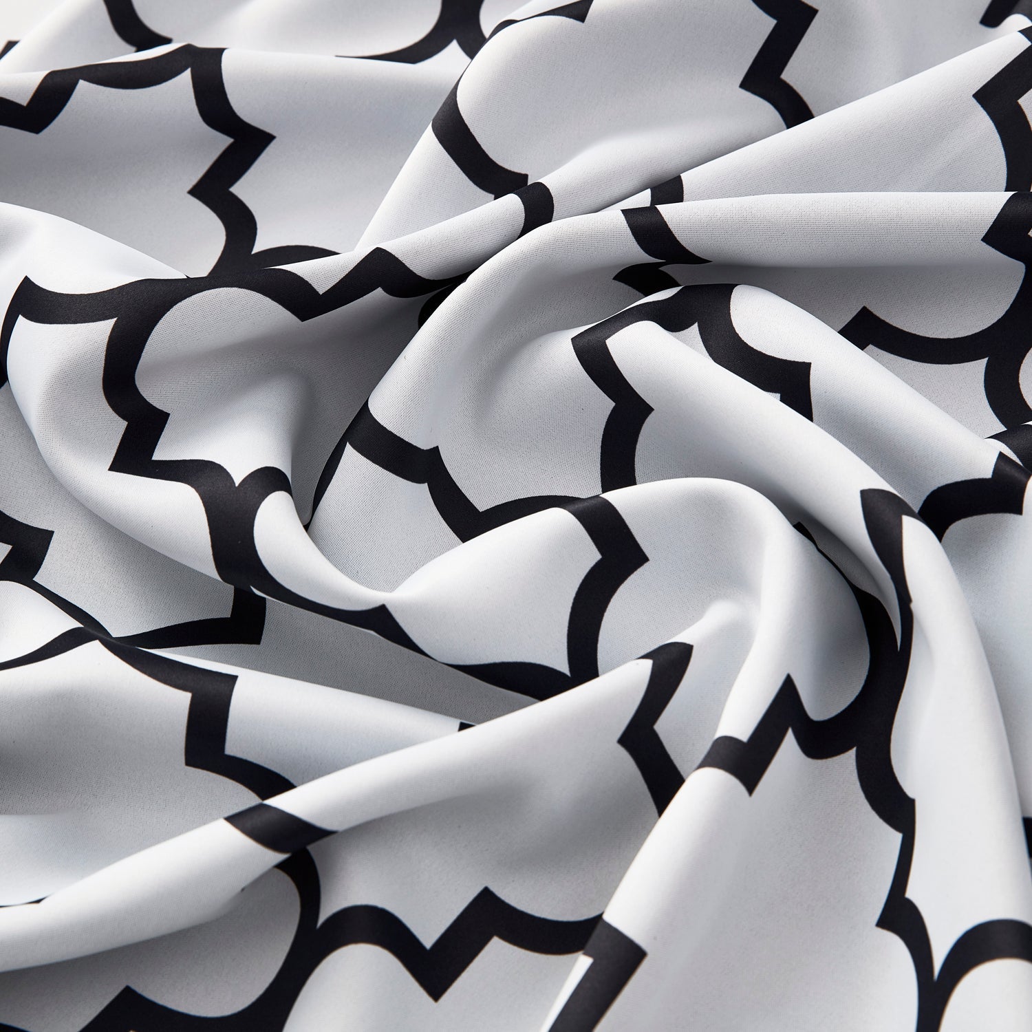 Lattice Print Room Darkening Grommet Curtain Panels