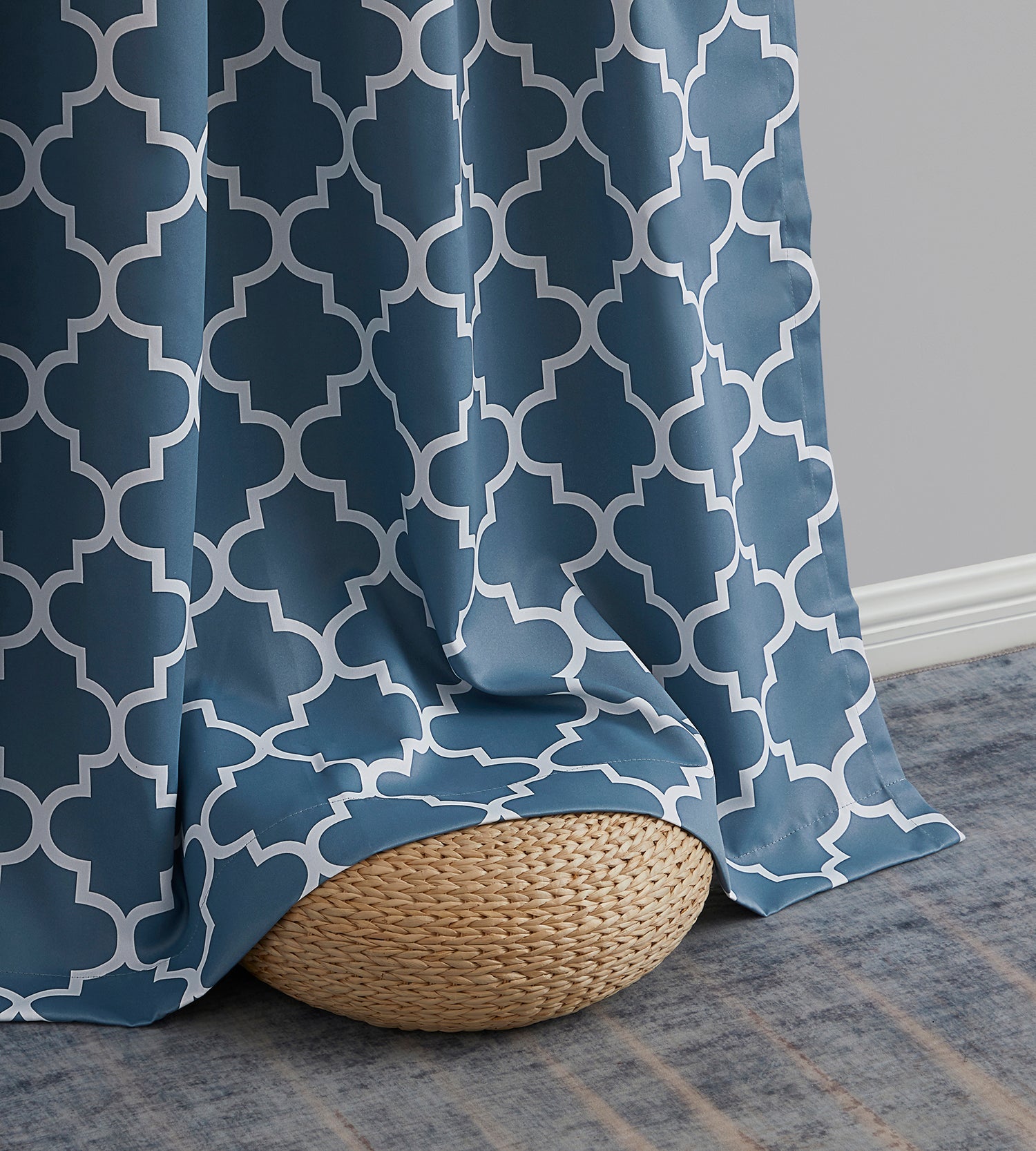 Lattice Print Room Darkening Grommet Curtain Panels