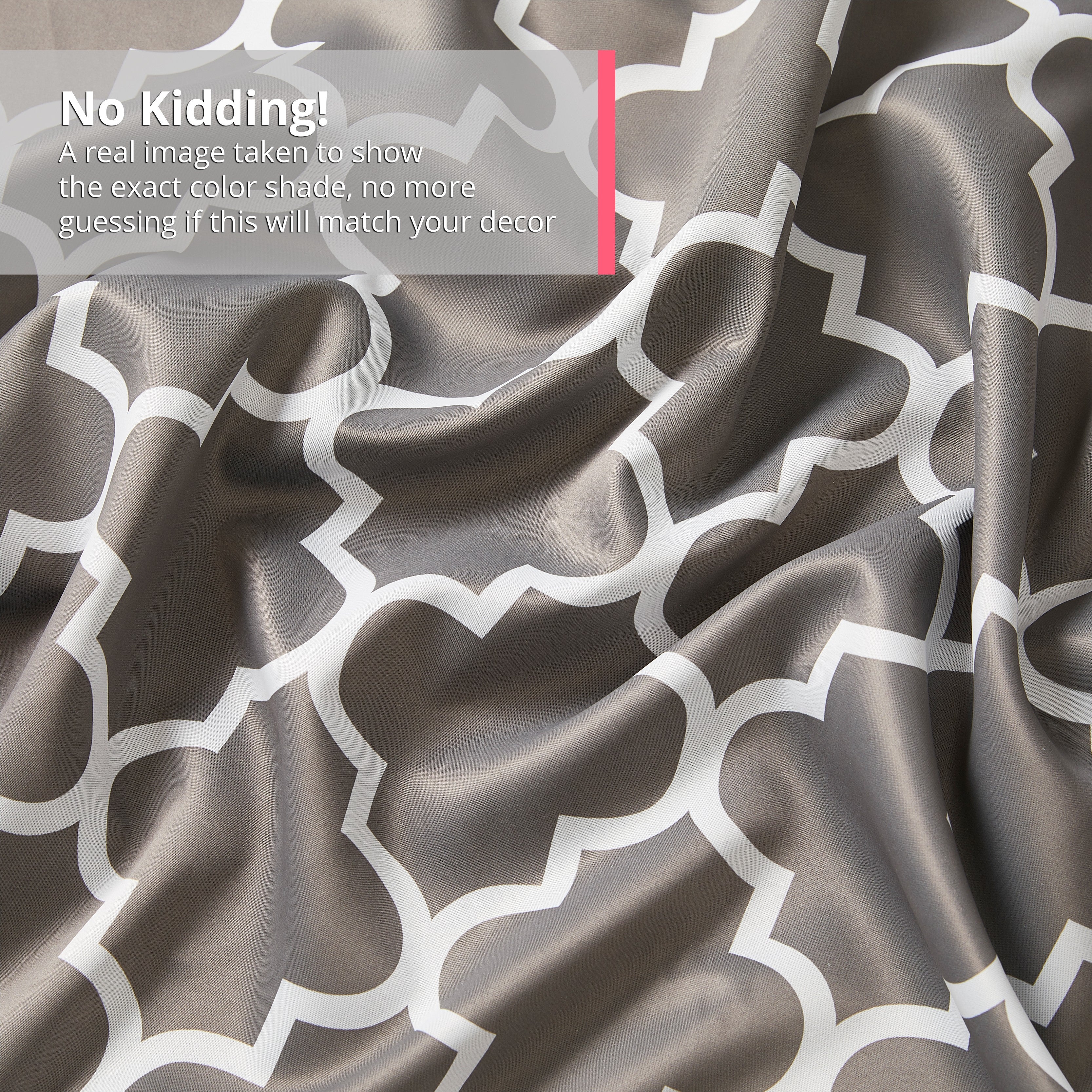 Lattice Print Room Darkening Grommet Curtain Panels