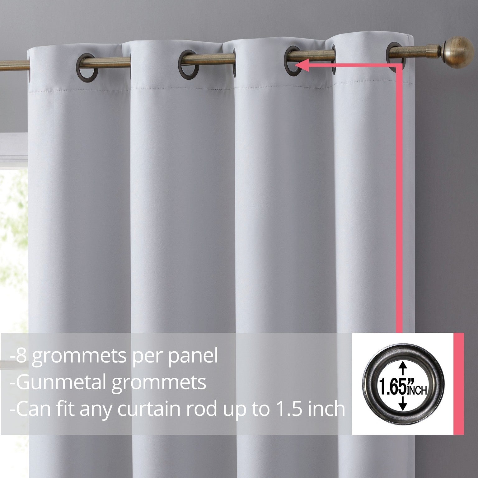 Laurance 100% Blackout Grommet Curtain Panels