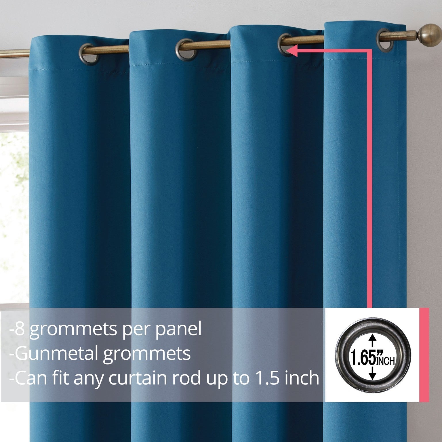 Laurance 100% Blackout Grommet Curtain Panels