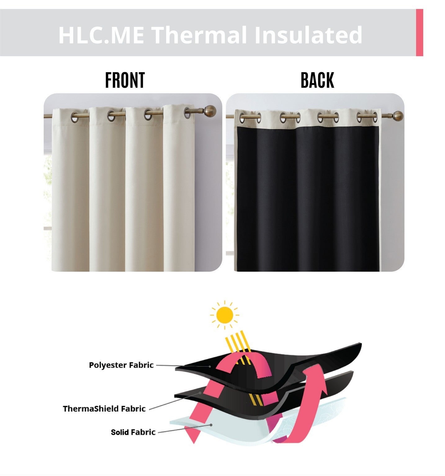 Laurance 100% Blackout Grommet Curtain Panels