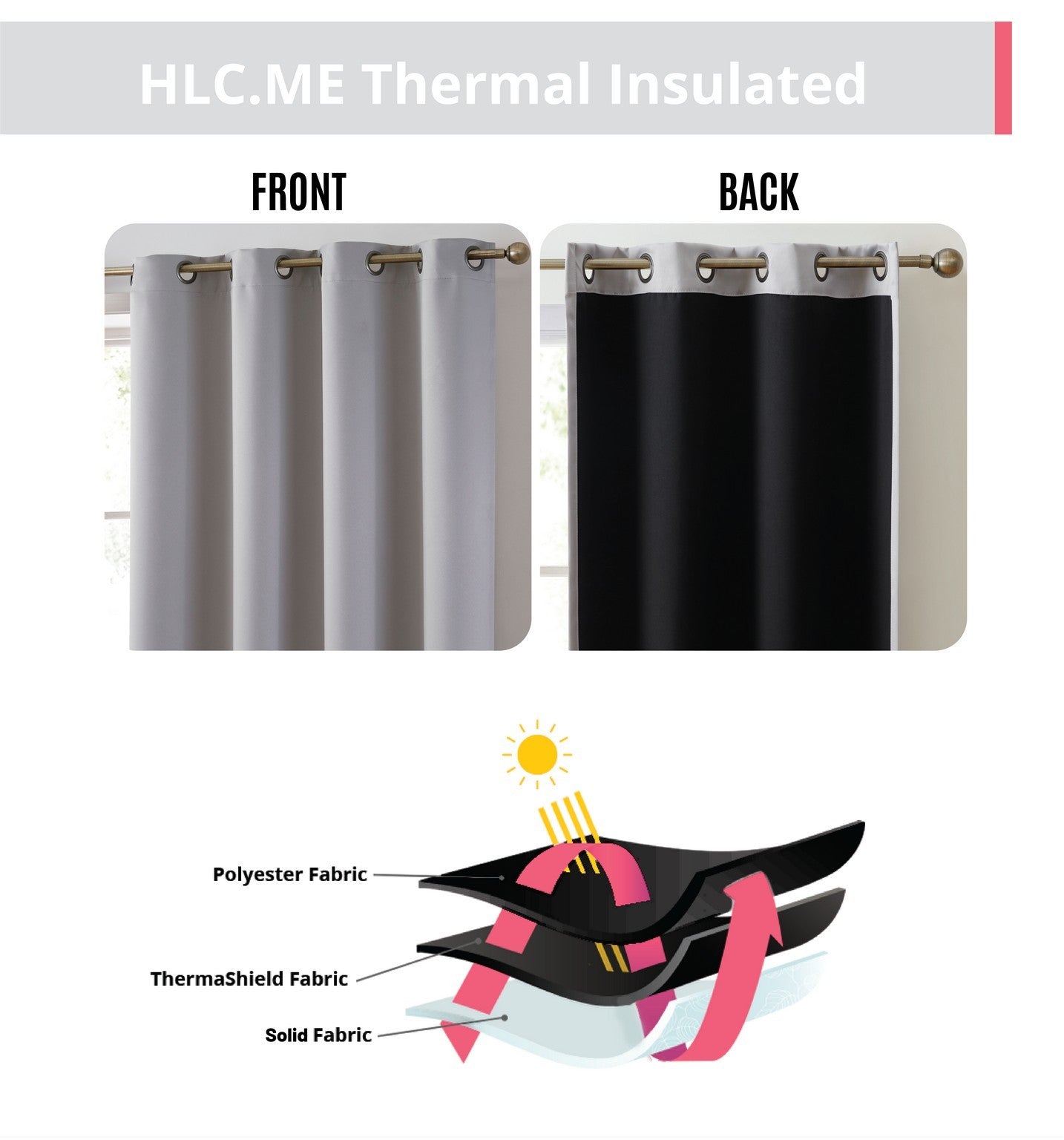 Laurance 100% Blackout Grommet Curtain Panels