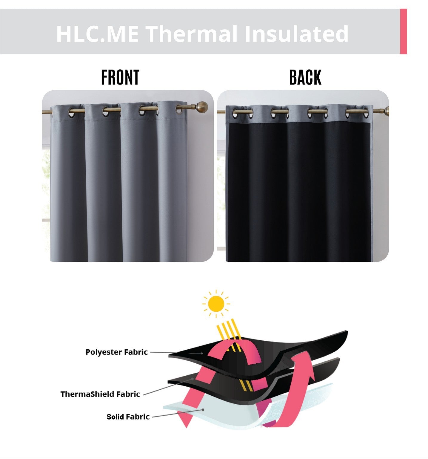 Laurance 100% Blackout Grommet Curtain Panels