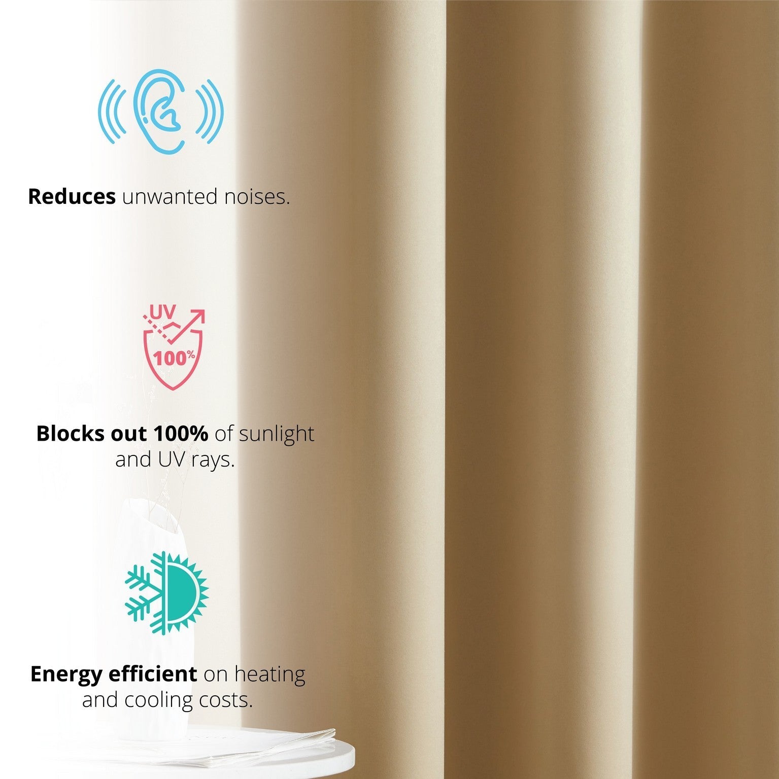 Laurance 100% Blackout Grommet Curtain Panels