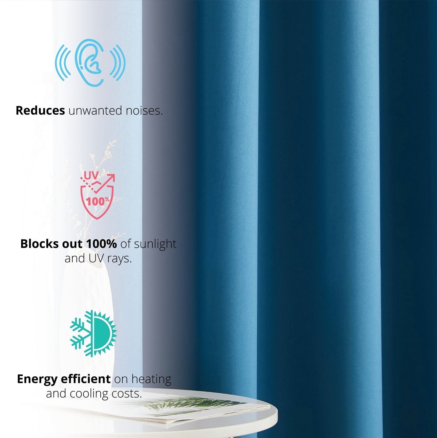 Laurance 100% Blackout Grommet Curtain Panels