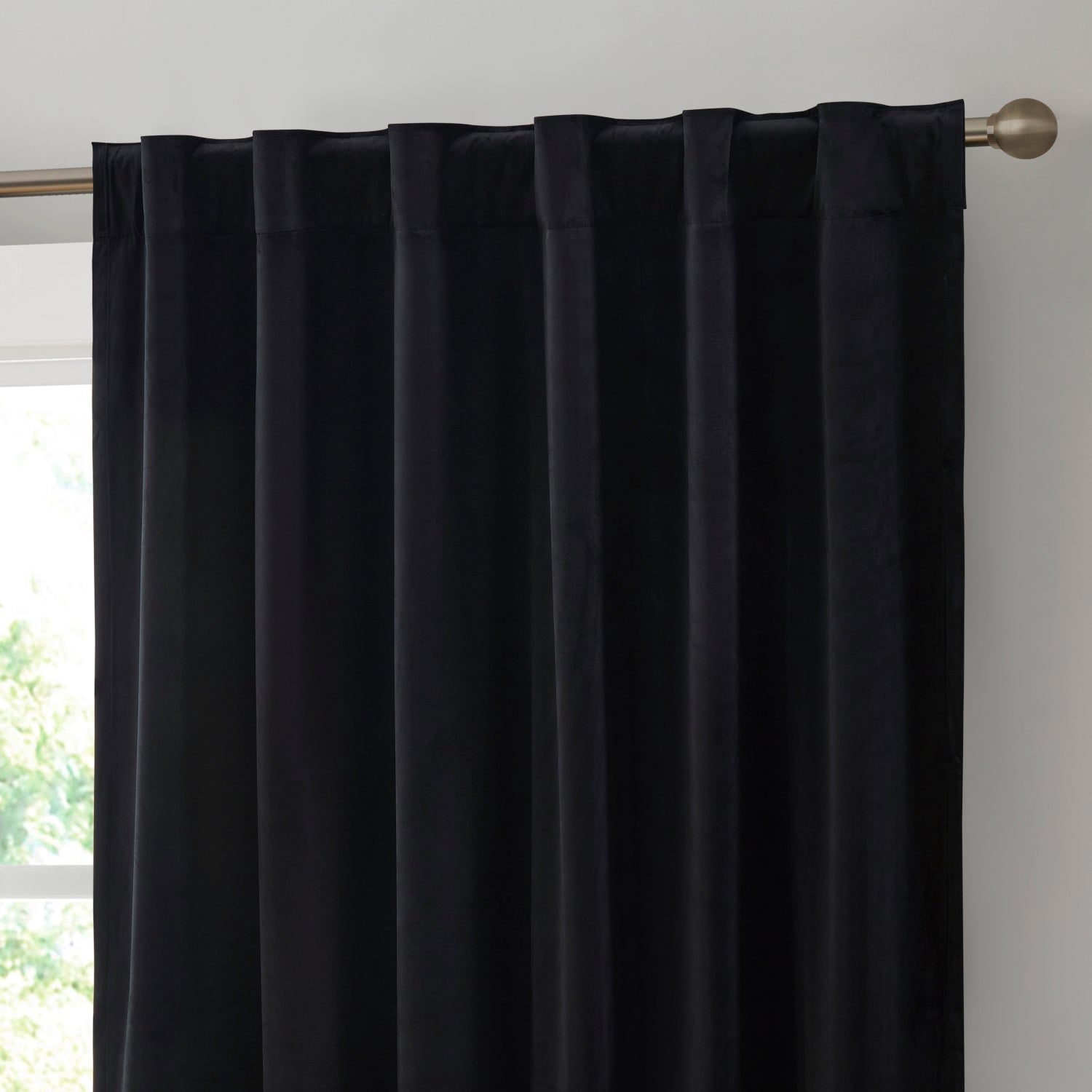 Lopez Velvet Back Tab Rod Pocket Curtain Panels