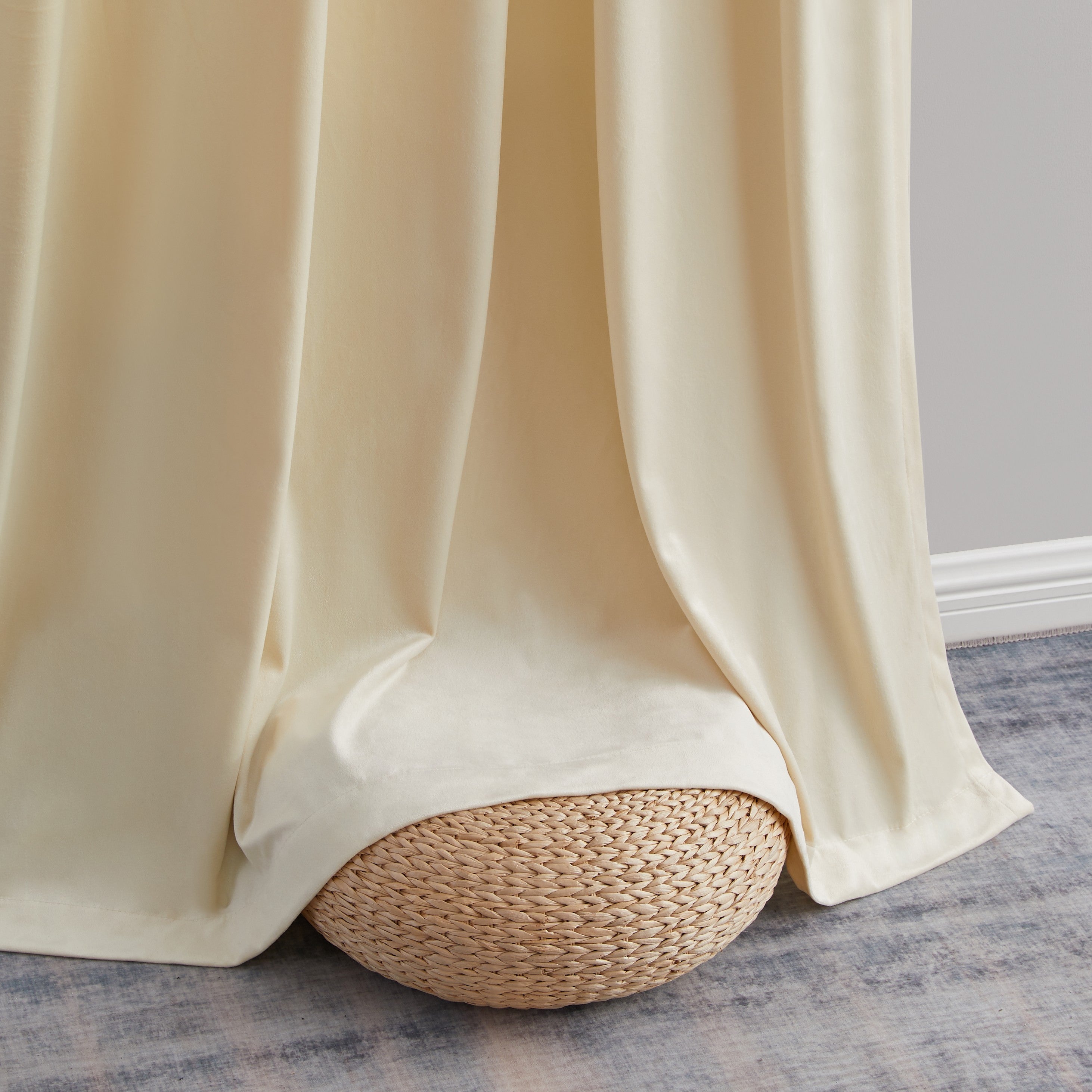 Lopez Velvet Back Tab Rod Pocket Curtain Panels