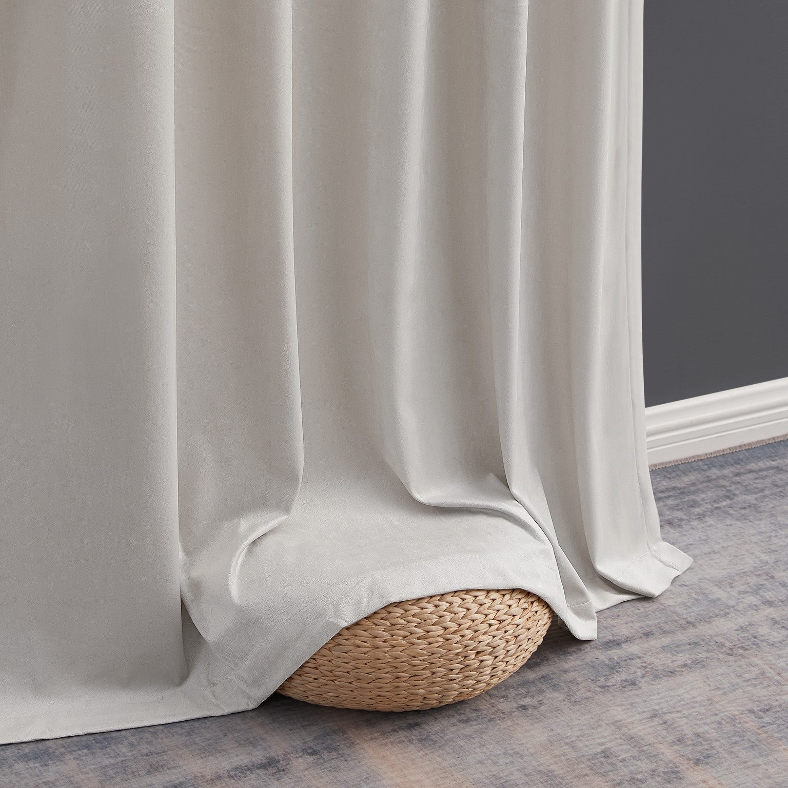 Lopez Velvet Back Tab Rod Pocket Curtain Panels