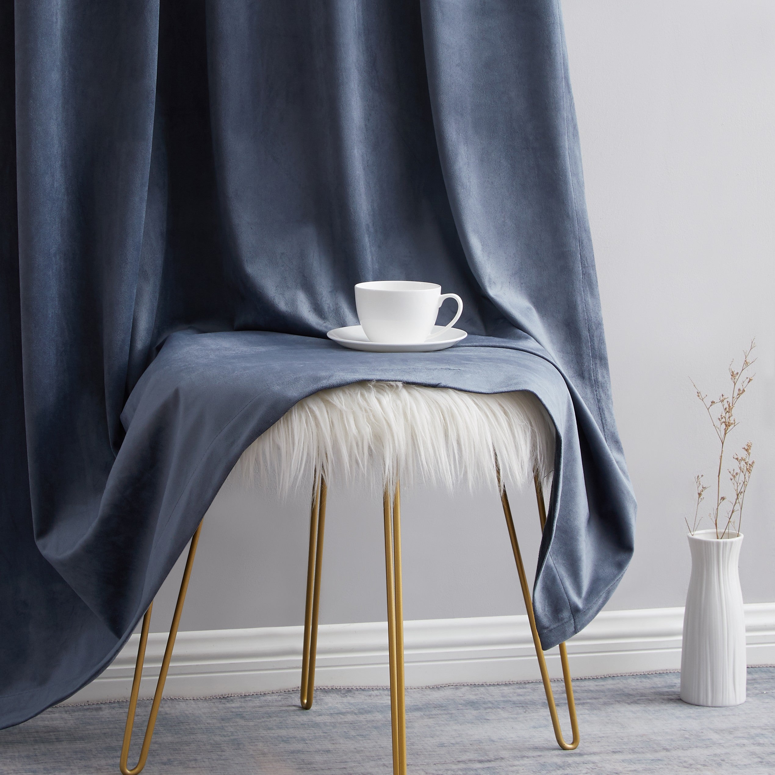 Sawyer Velvet Grommet Curtain Panels