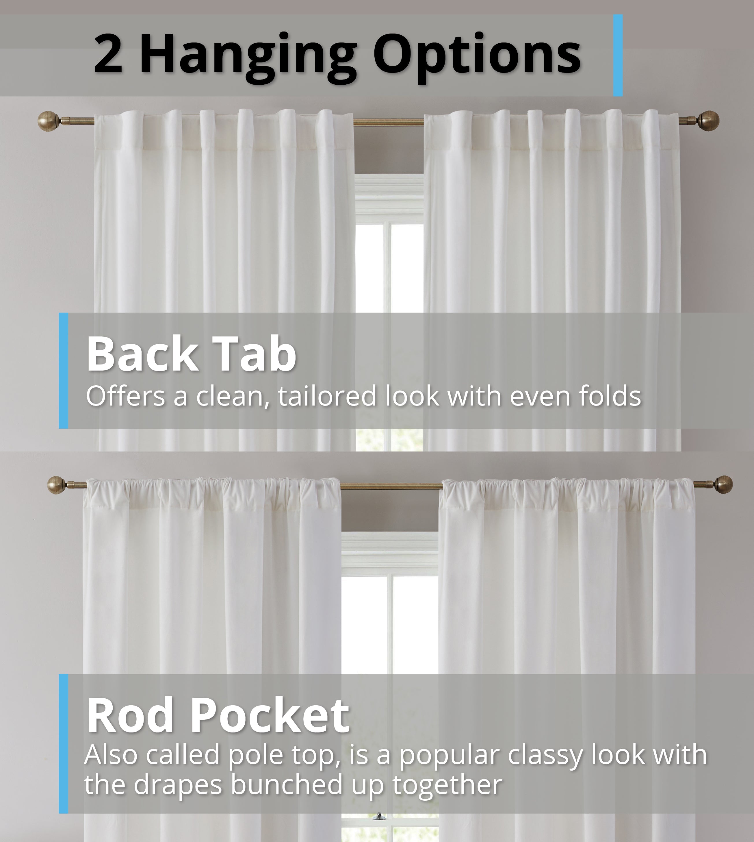 Lopez Velvet Back Tab Rod Pocket Curtain Panels