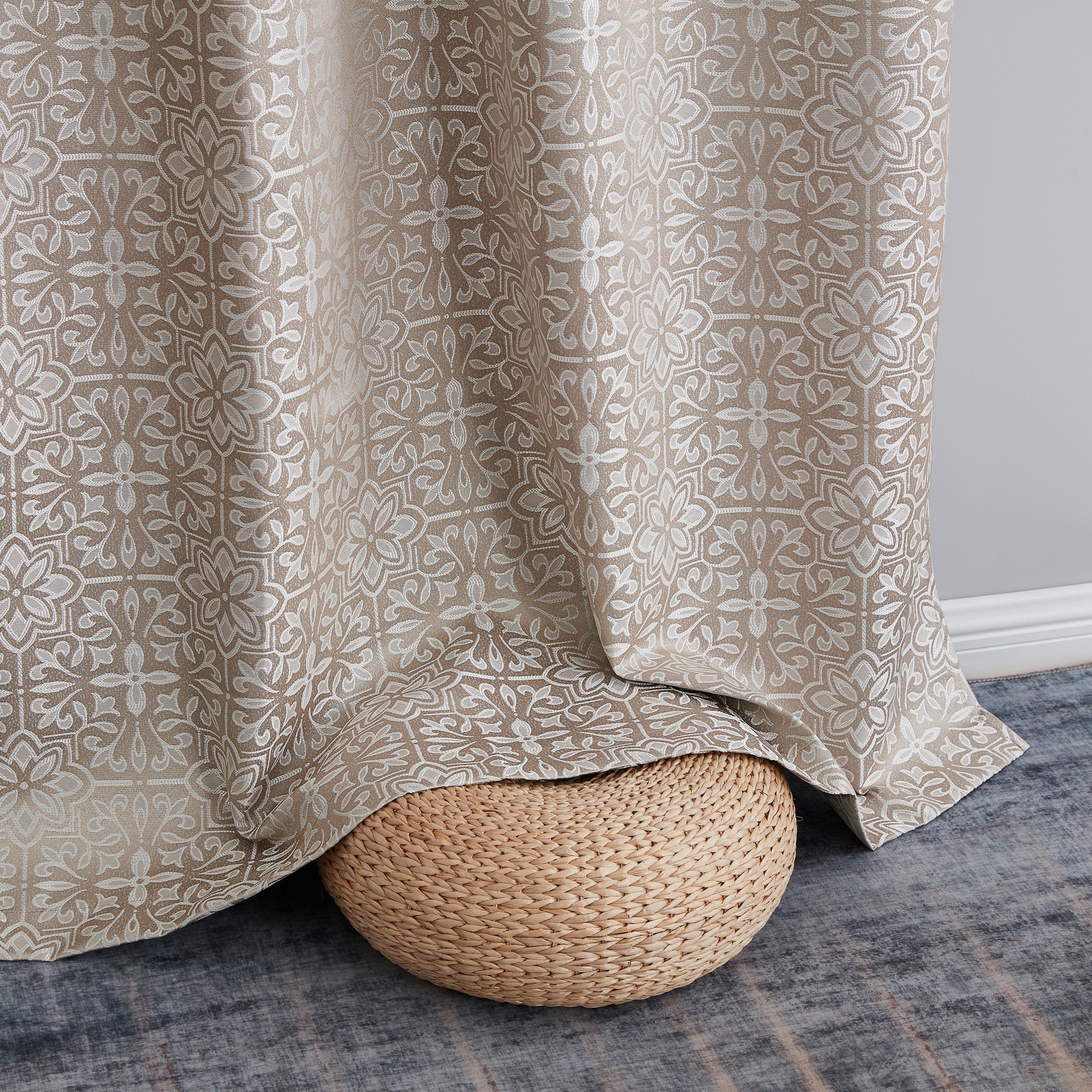 Mia Moroccan Tile 100% Blackout Grommet Curtain Panels