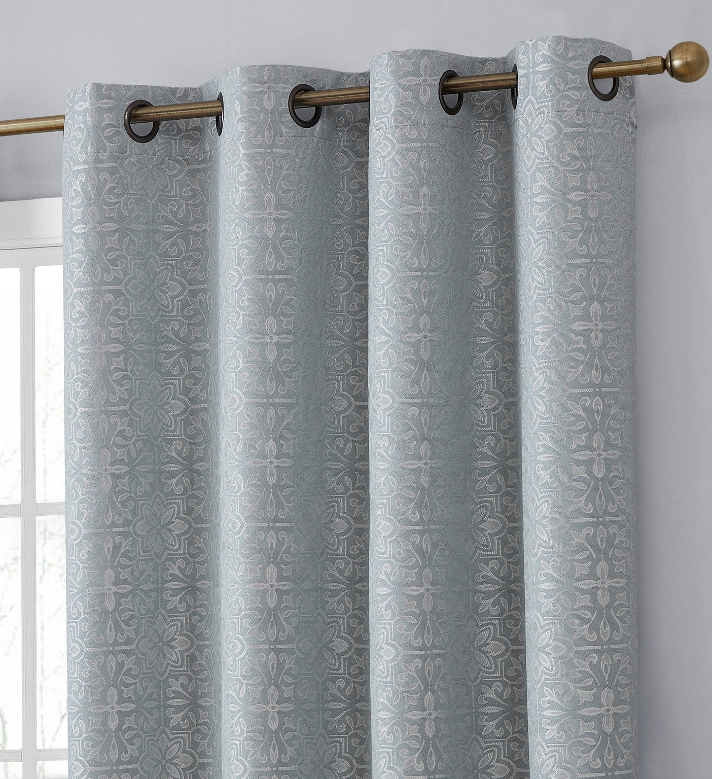 Mia Moroccan Tile 100% Blackout Grommet Curtain Panels