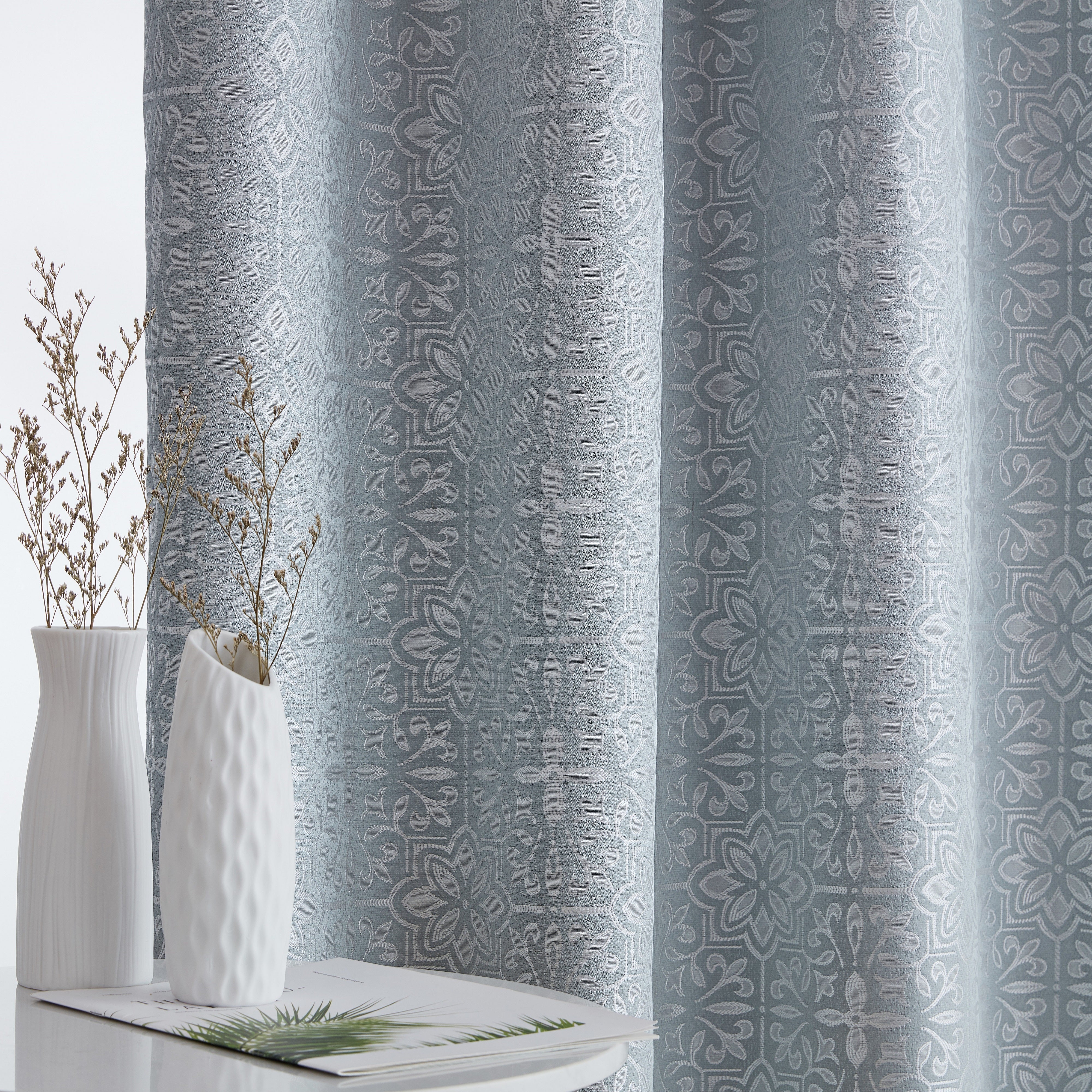 Mia Moroccan Tile 100% Blackout Grommet Curtain Panels