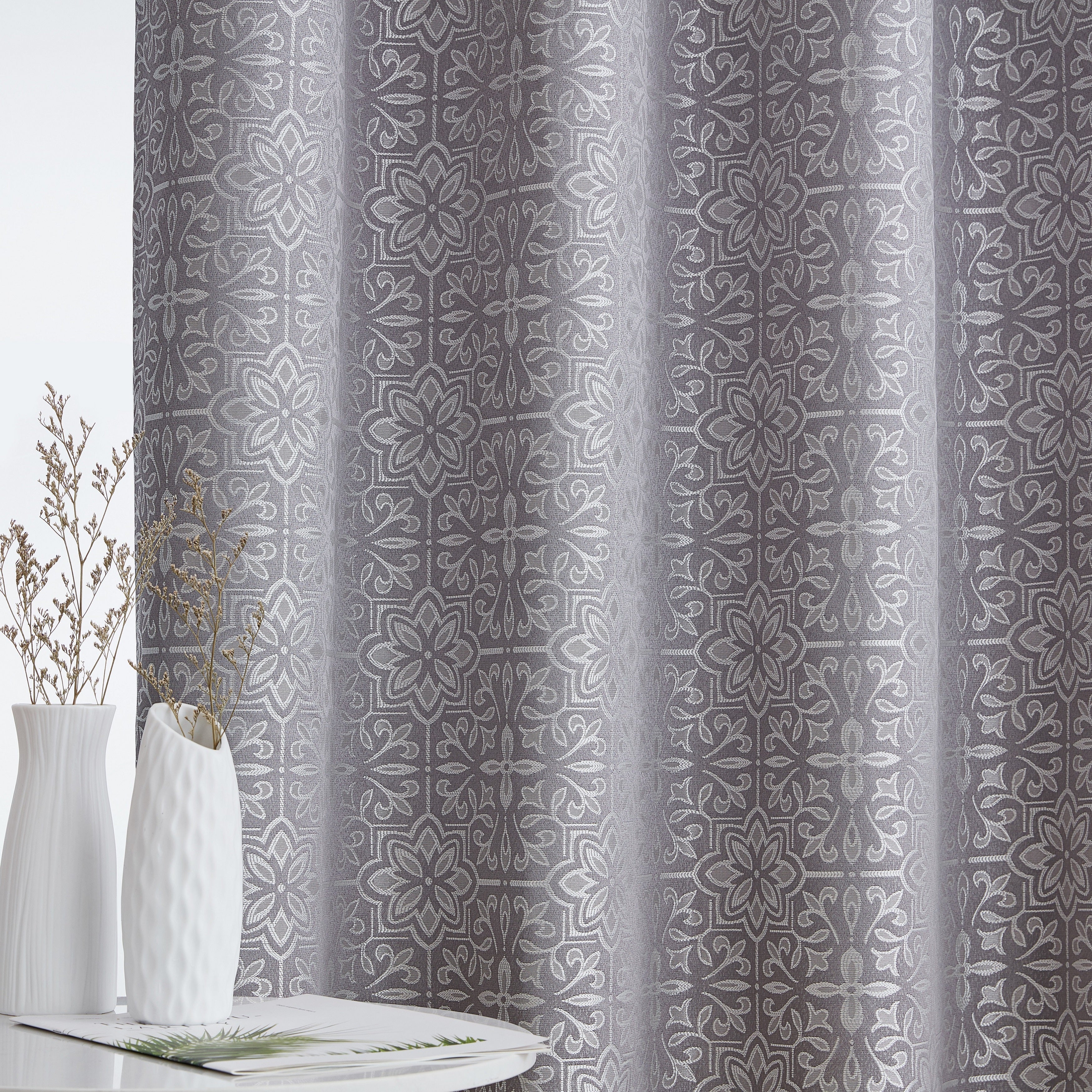 Mia Moroccan Tile 100% Blackout Grommet Curtain Panels