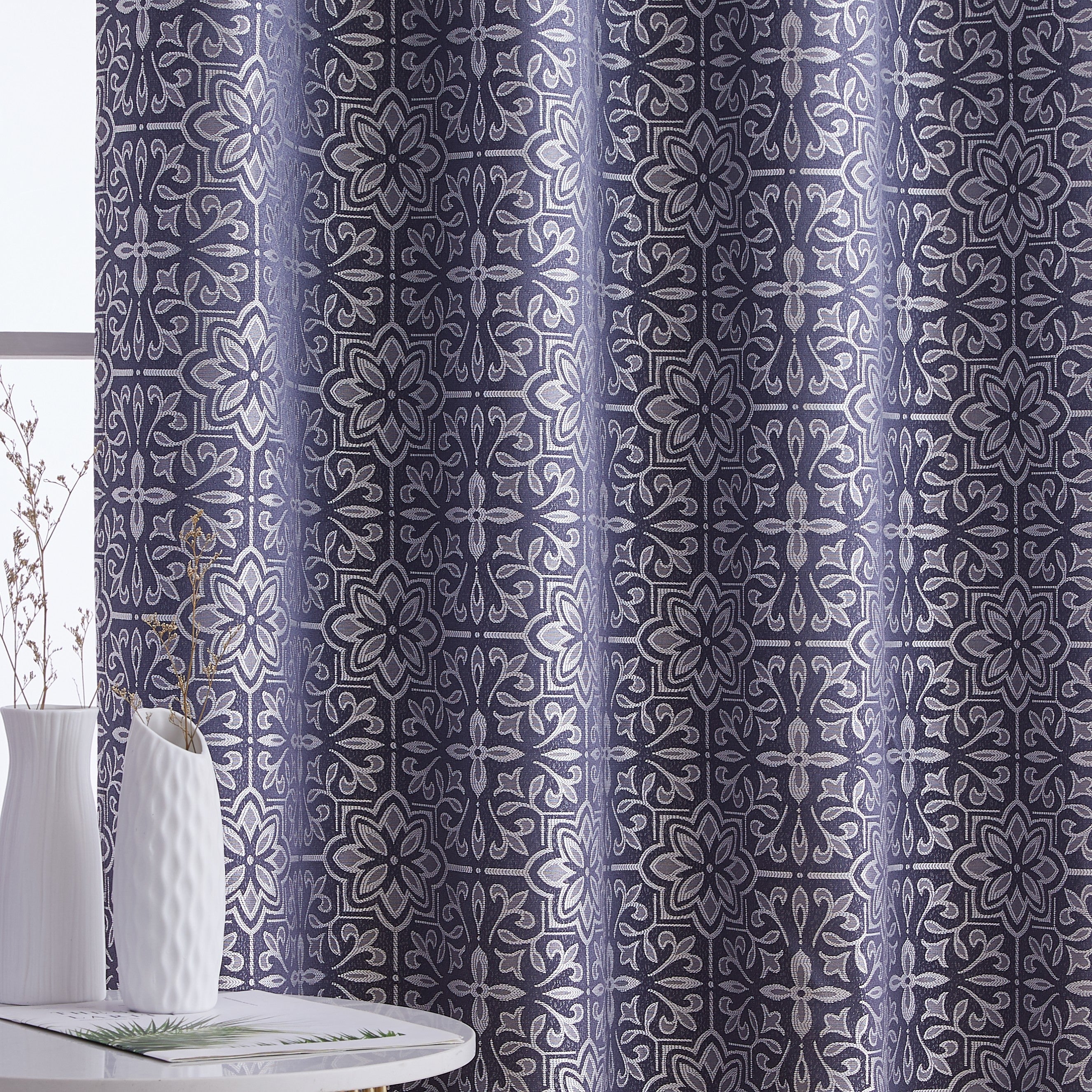 Mia Moroccan Tile 100% Blackout Grommet Curtain Panels