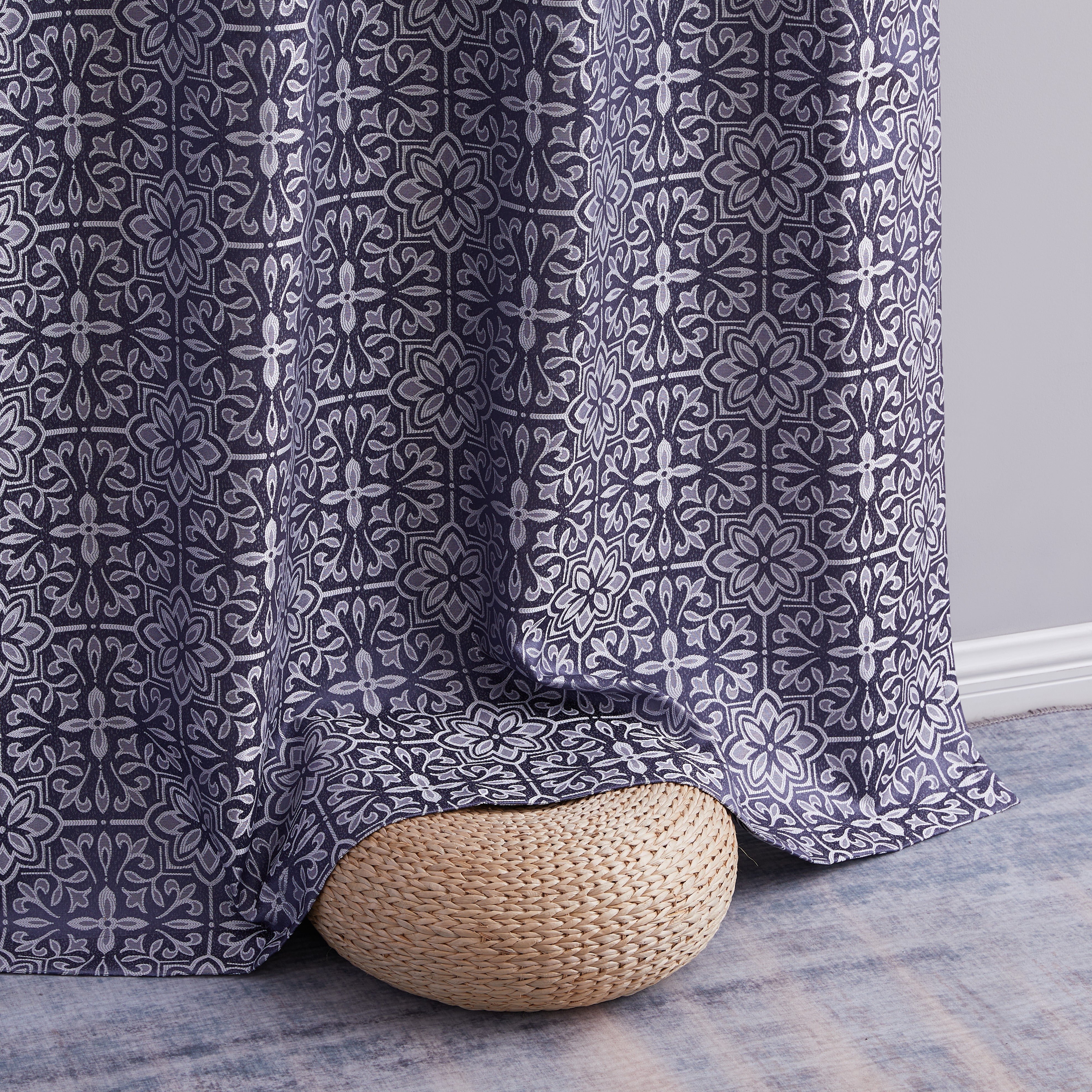 Mia Moroccan Tile 100% Blackout Grommet Curtain Panels