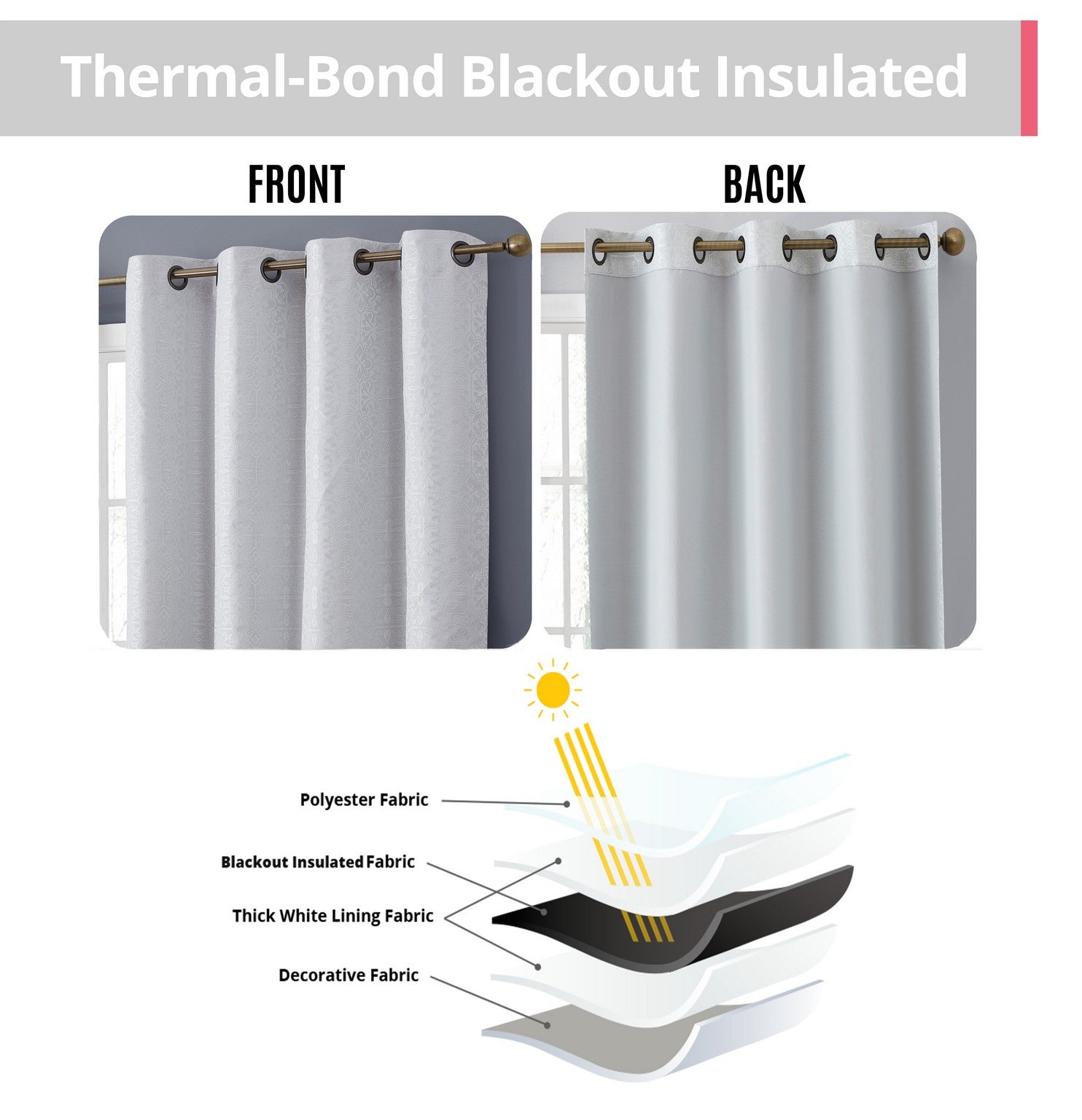 Mia Moroccan Tile 100% Blackout Grommet Curtain Panels