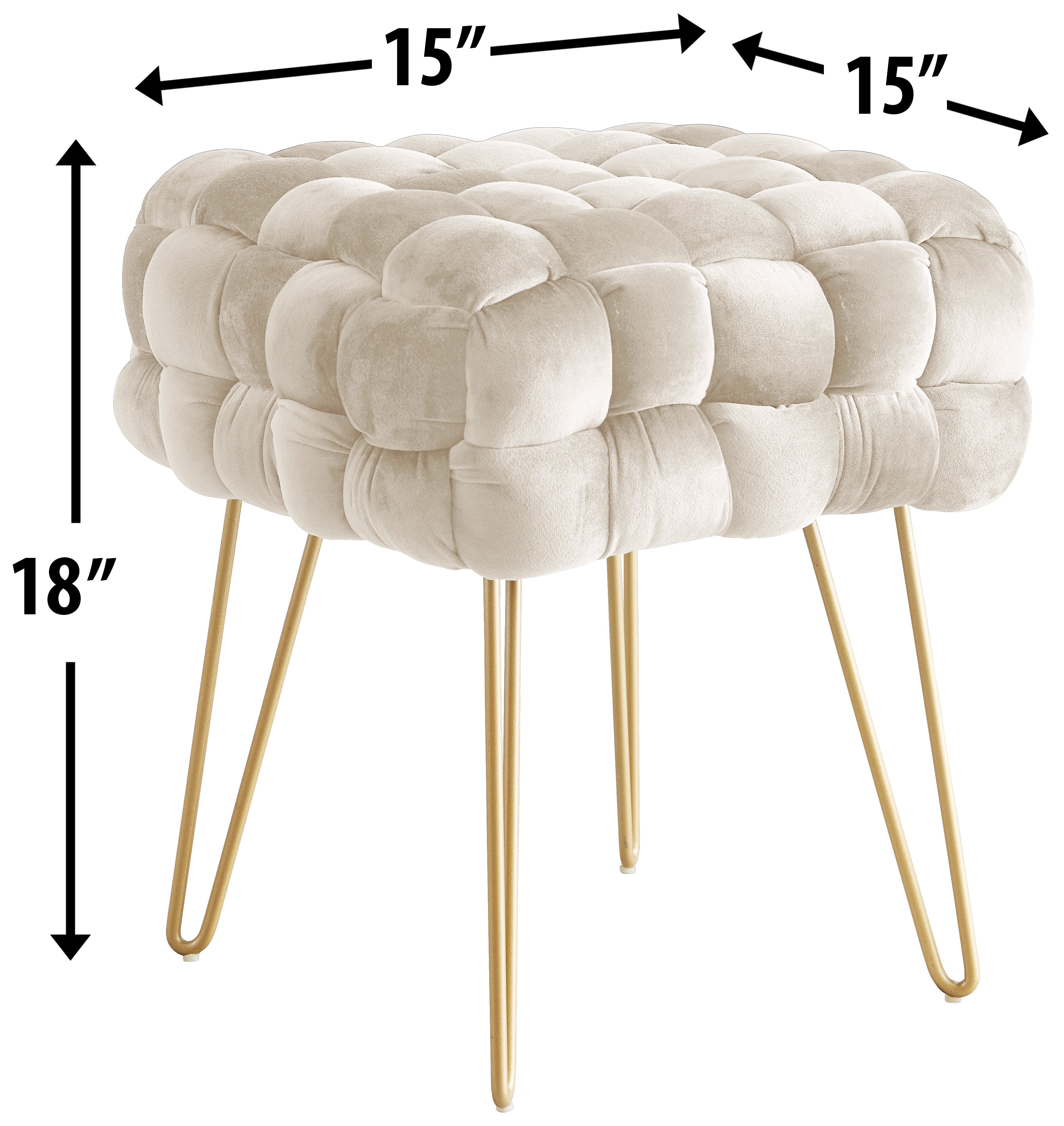Mirage Velvet Ottoman