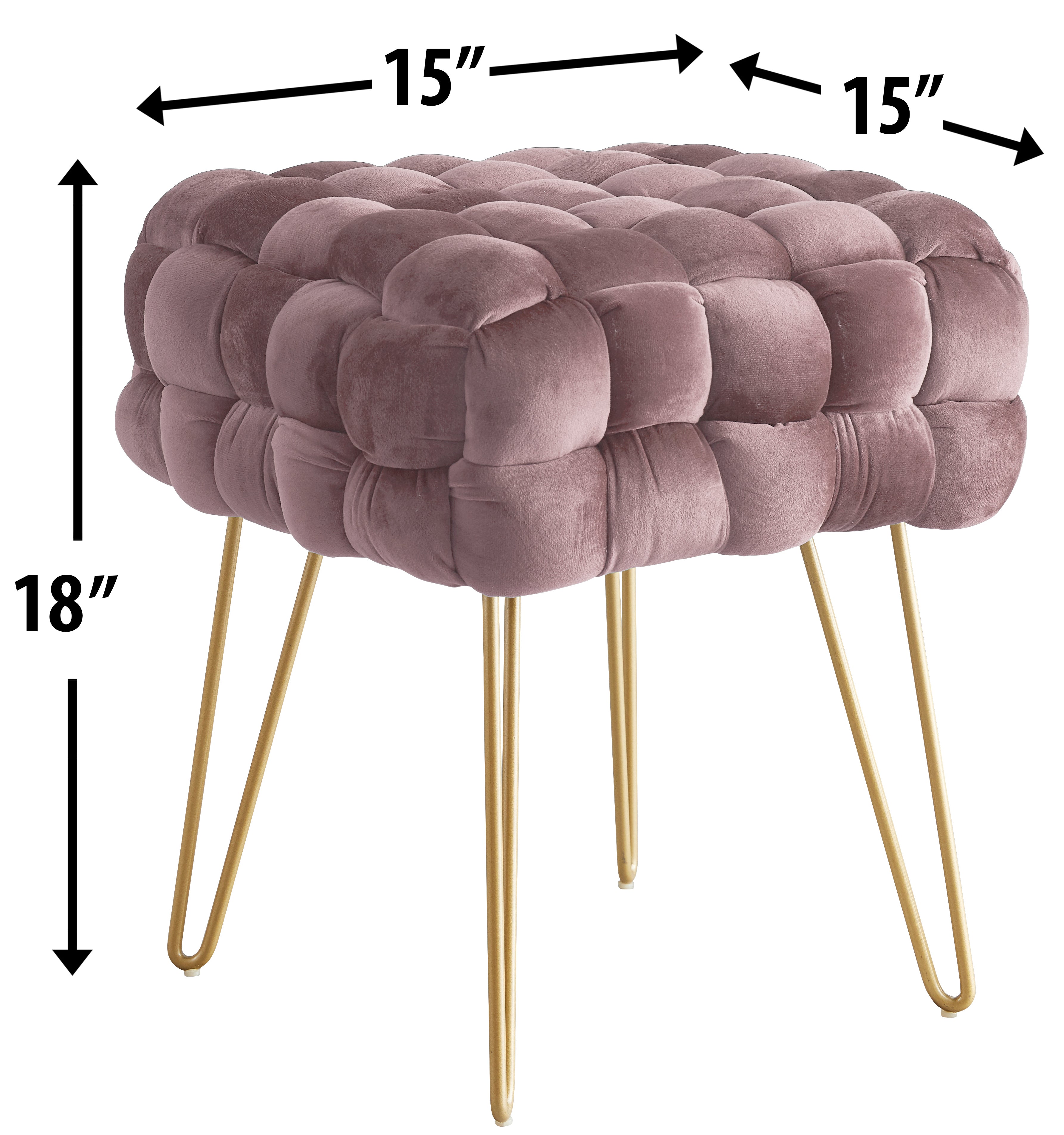 Mirage Velvet Ottoman