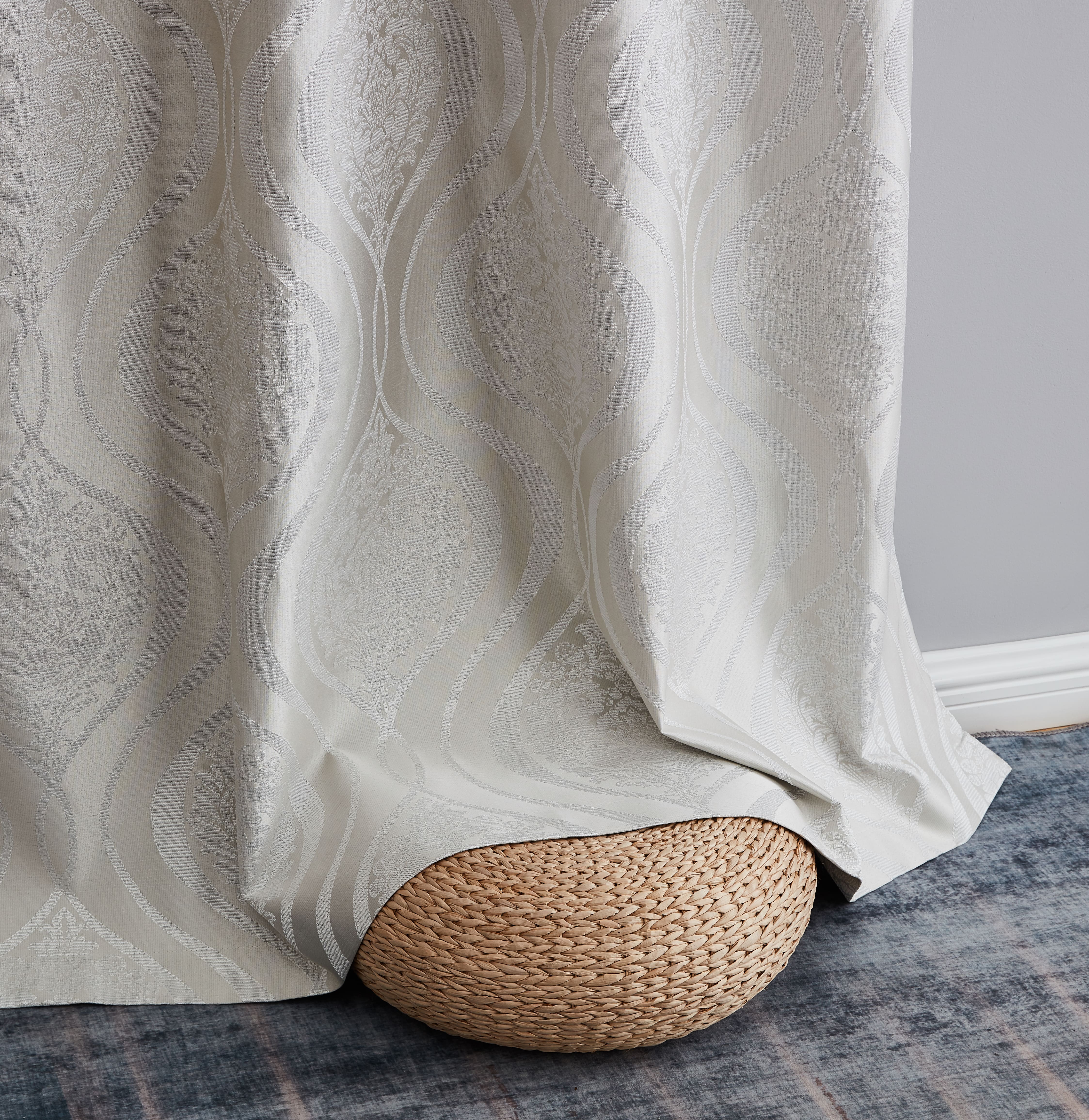 Montero Damask 100% Blackout Grommet Curtain Panels