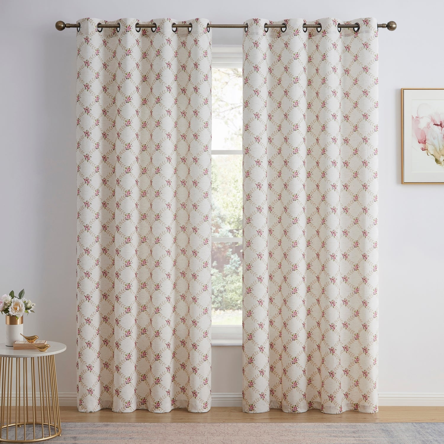 Morgan Floral Grommet Curtains