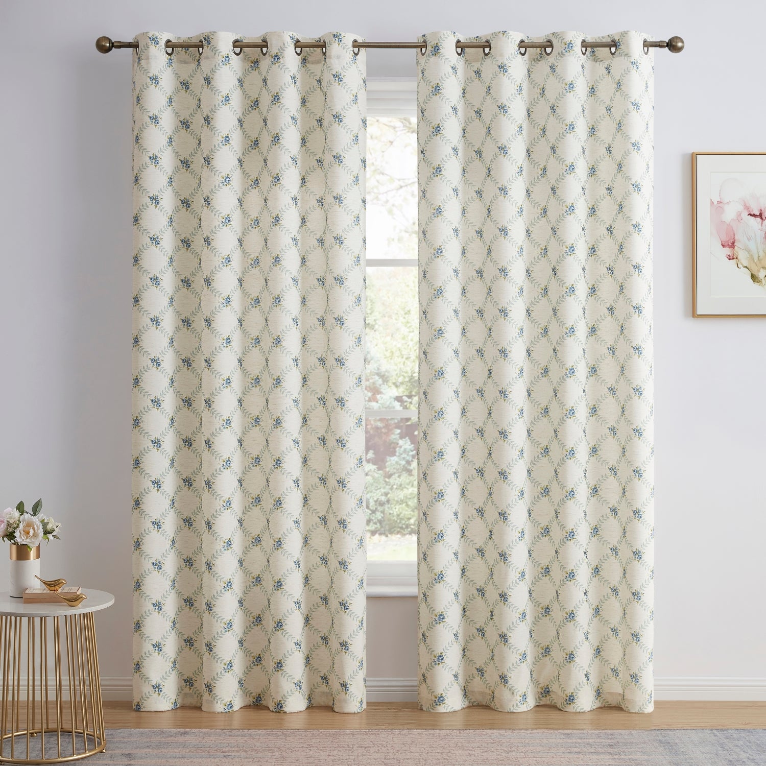 Morgan Floral Grommet Curtains