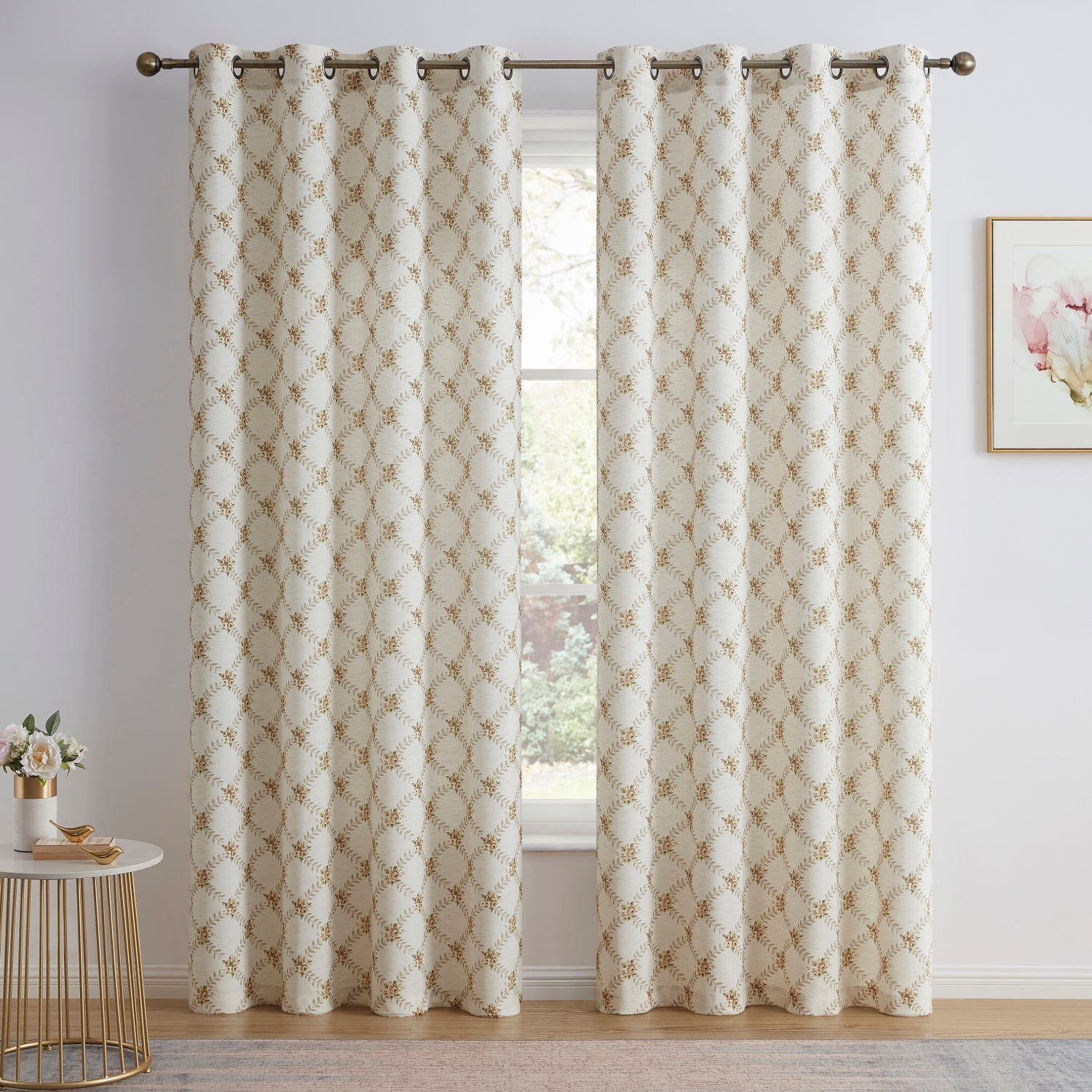 Morgan Floral Grommet Curtains