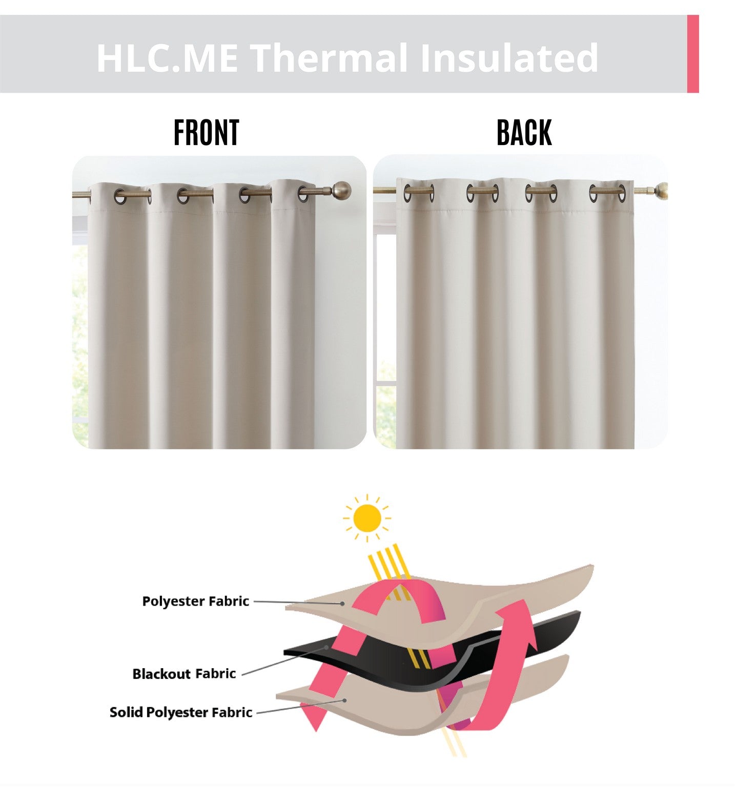 Oxford Room Darkening Grommet Curtain Panels