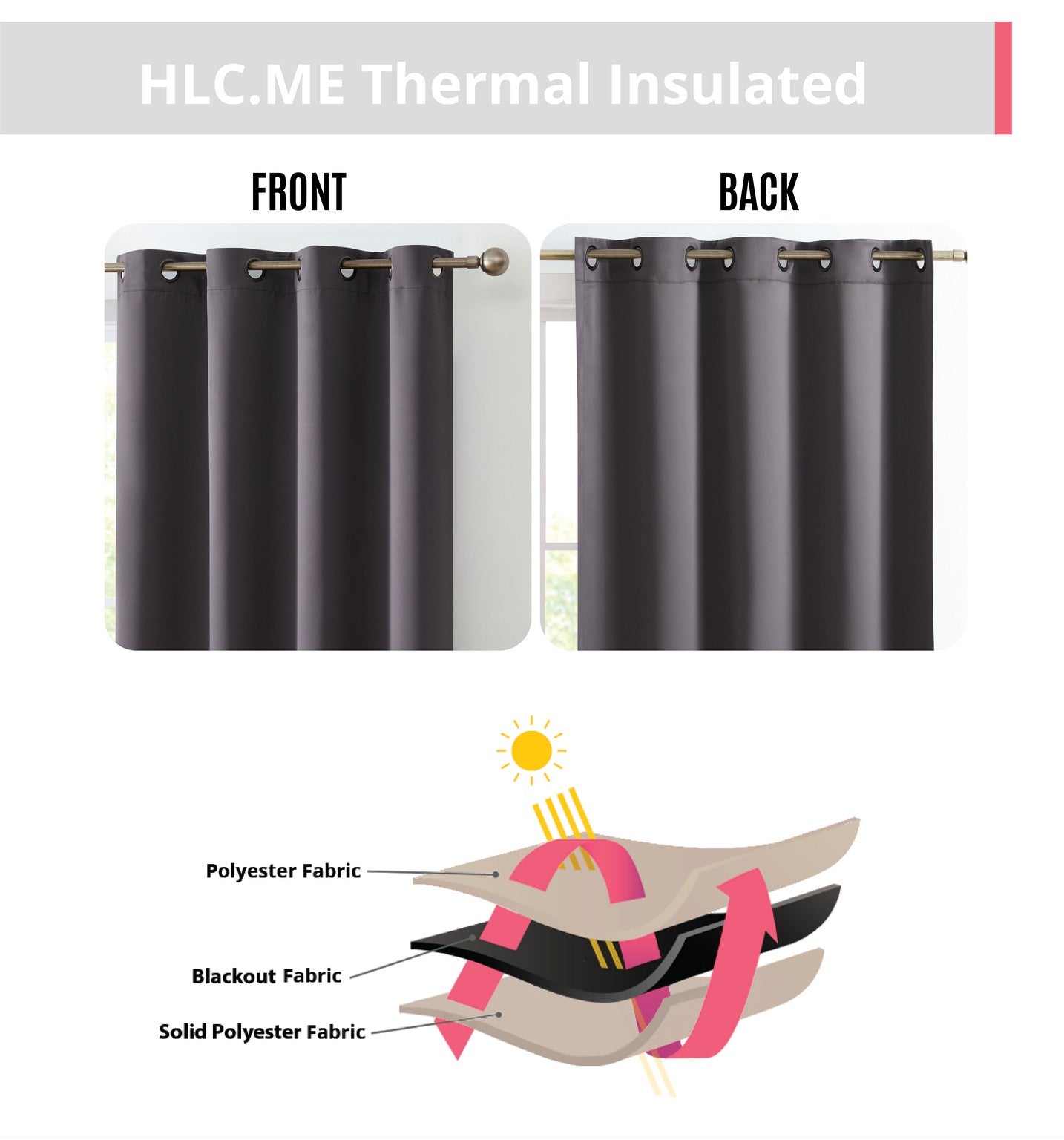 Oxford Room Darkening Grommet Curtain Panels