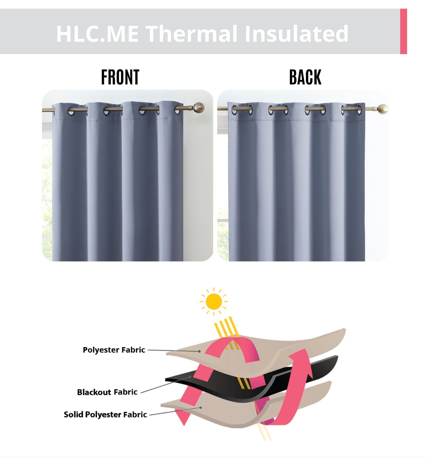 Oxford Room Darkening Grommet Curtain Panels