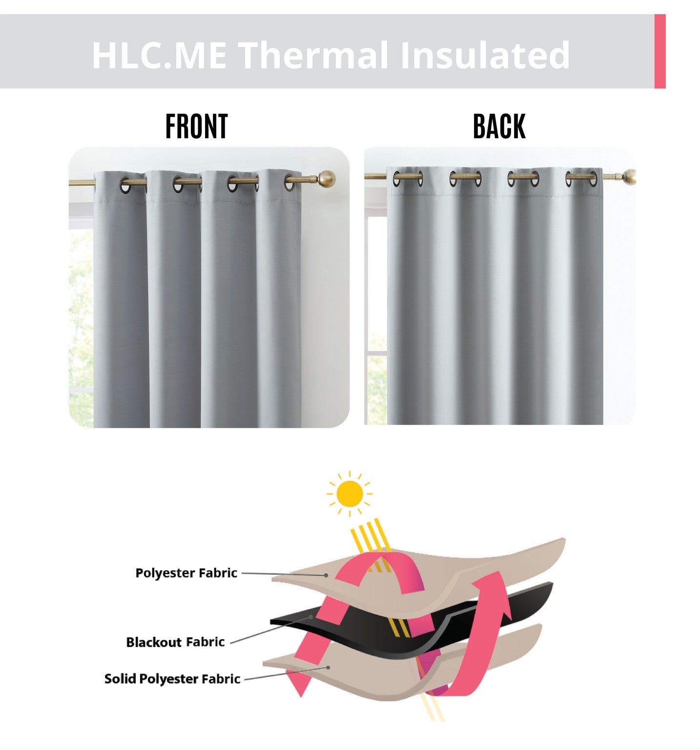 Oxford Room Darkening Grommet Curtain Panels