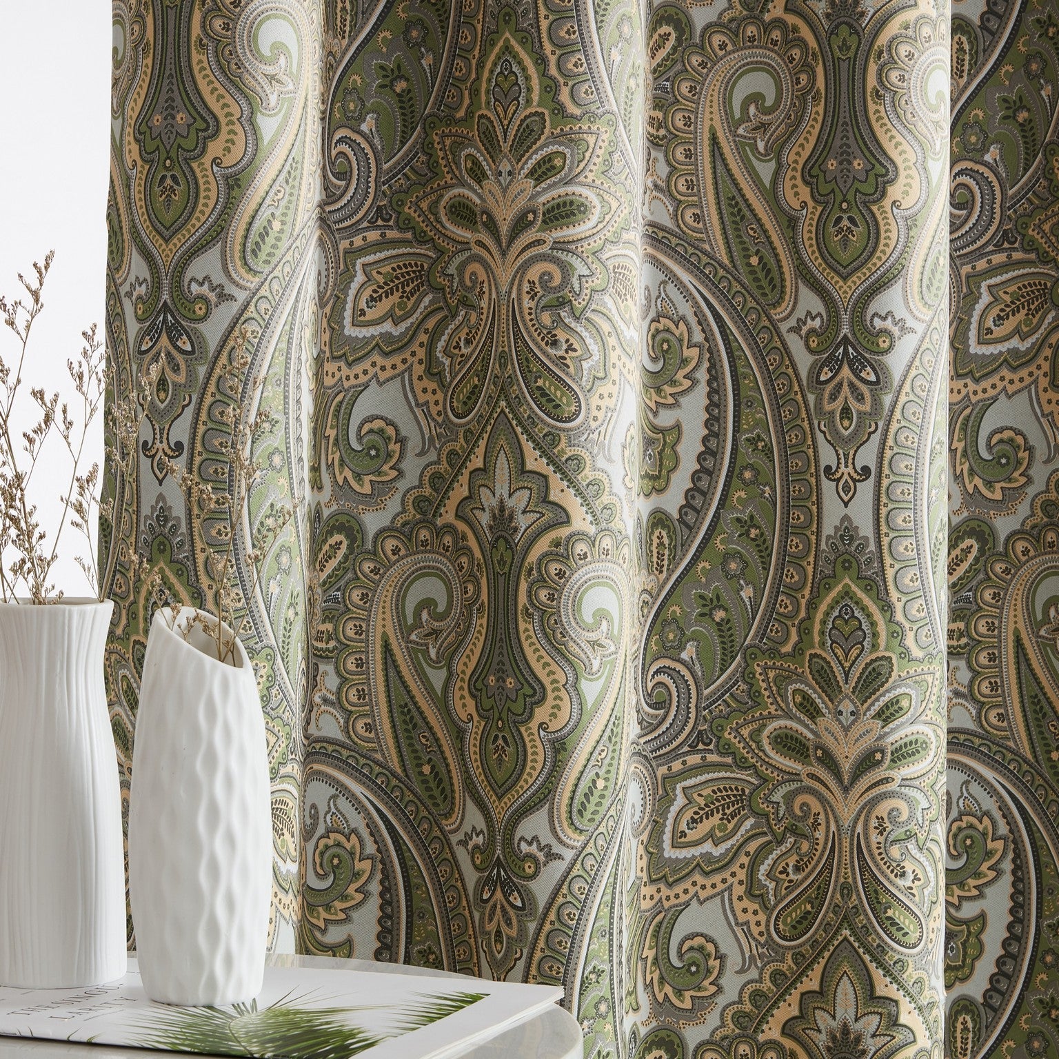 Paris Paisley Room Darkening Grommet Panels