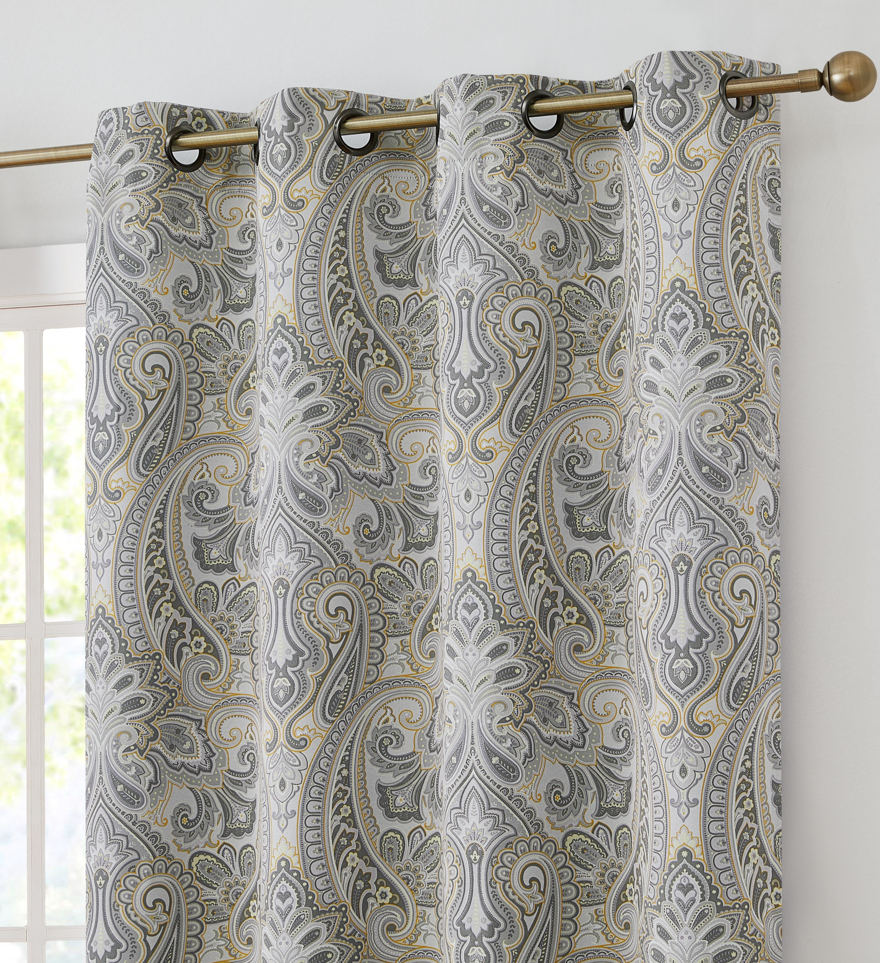 Paris Paisley Room Darkening Grommet Panels
