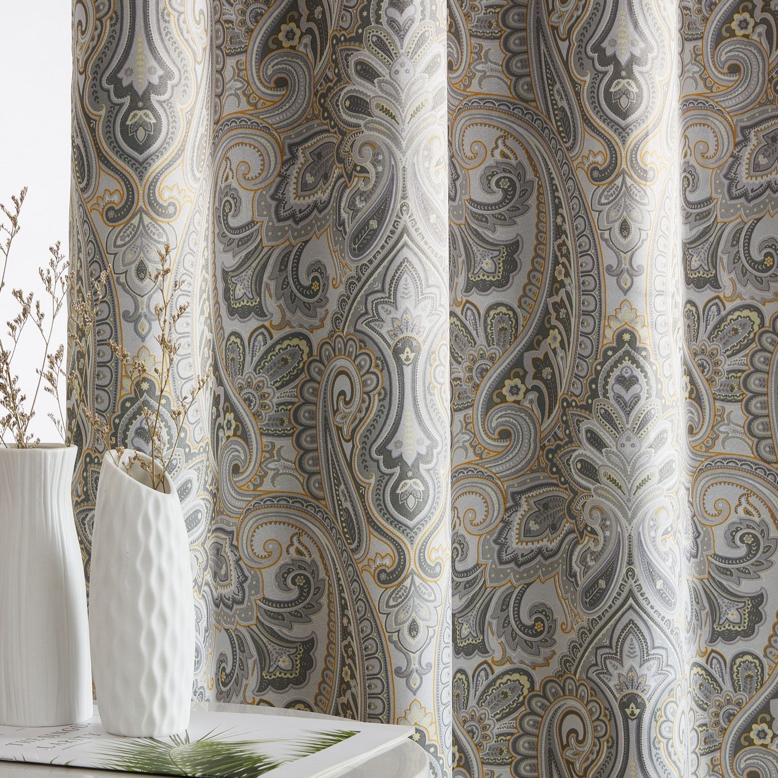 Paris Paisley Room Darkening Grommet Panels