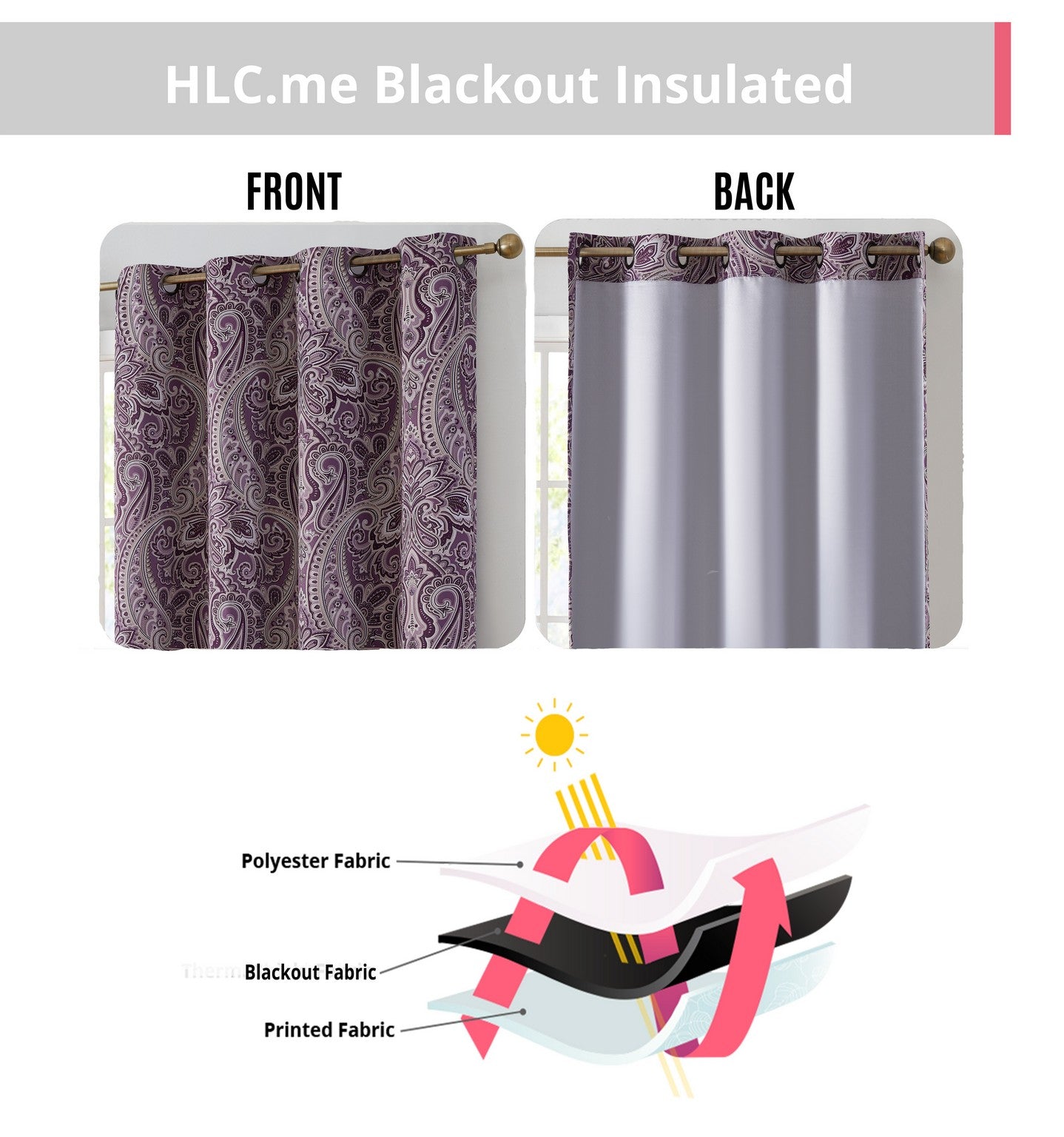 Paris Paisley Room Darkening Grommet Panels