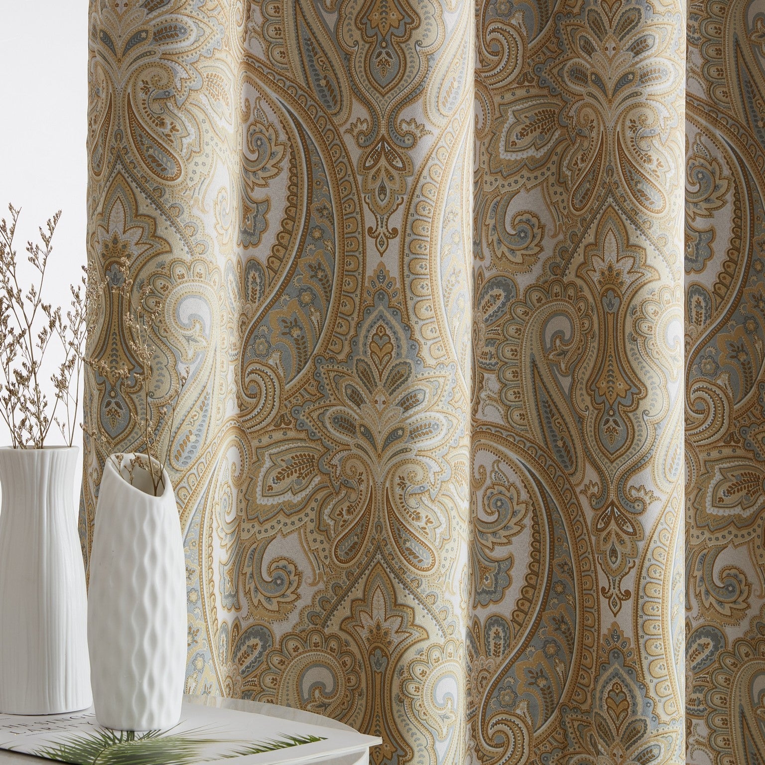 Paris Paisley Room Darkening Grommet Panels