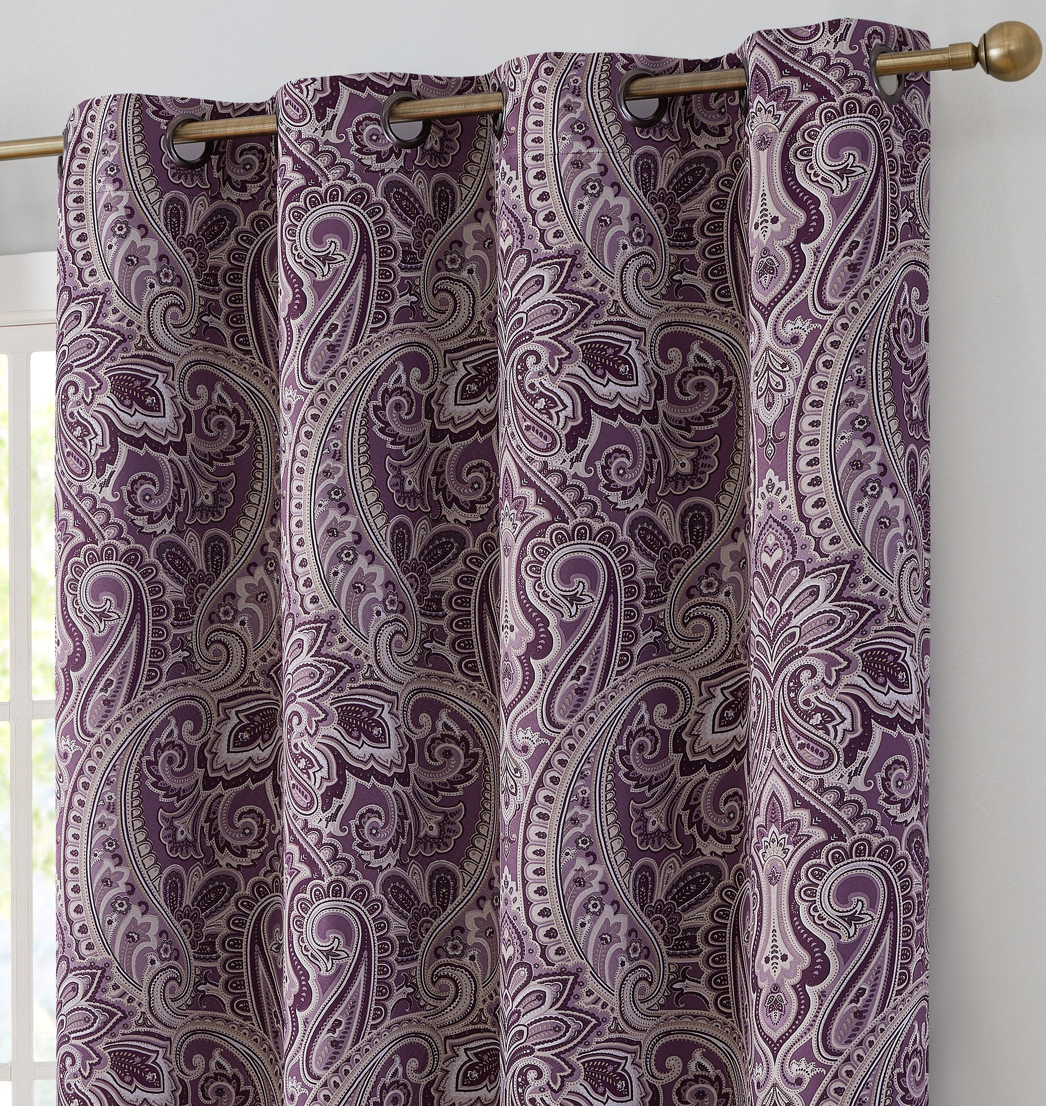 Paris Paisley Room Darkening Grommet Panels