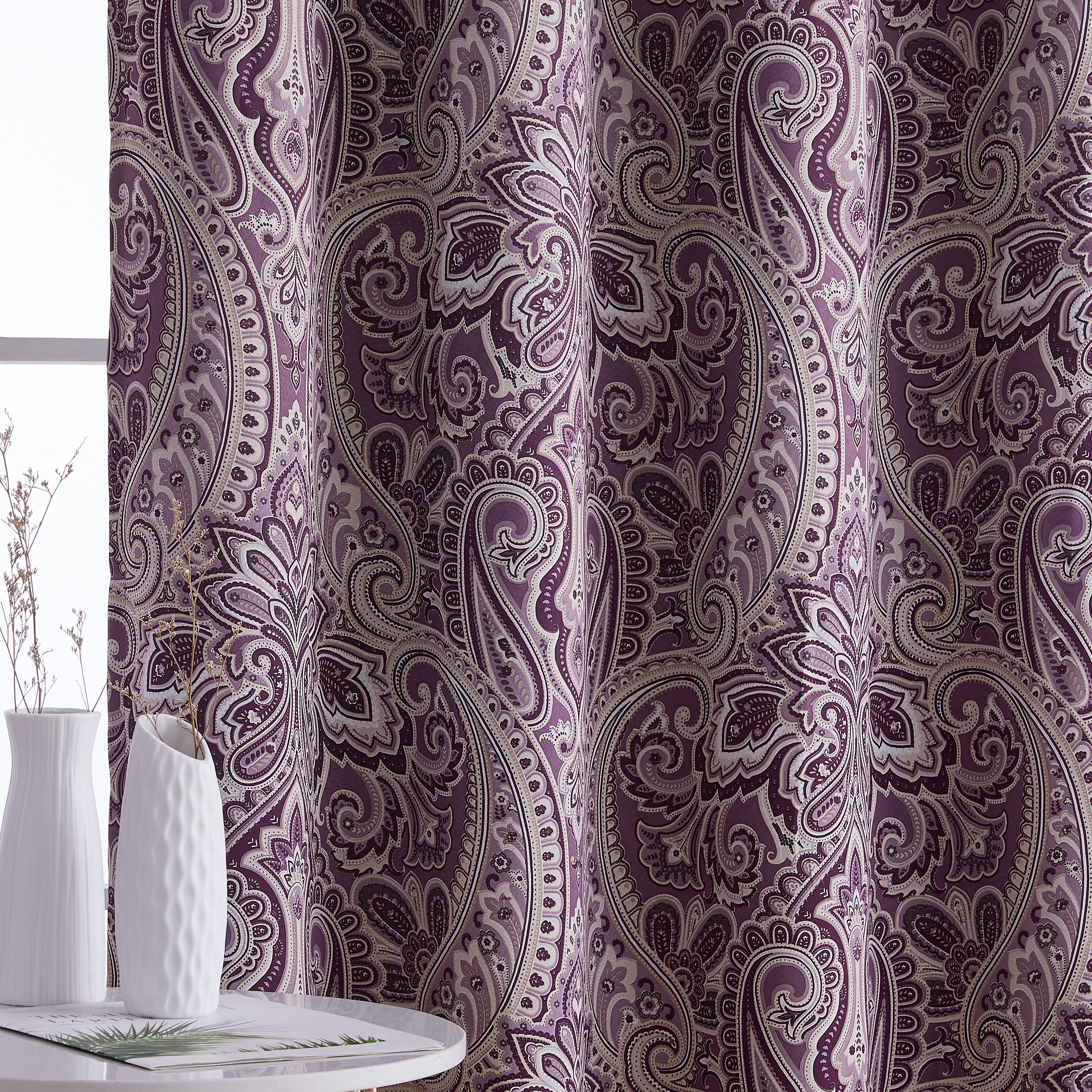 Paris Paisley Room Darkening Grommet Panels