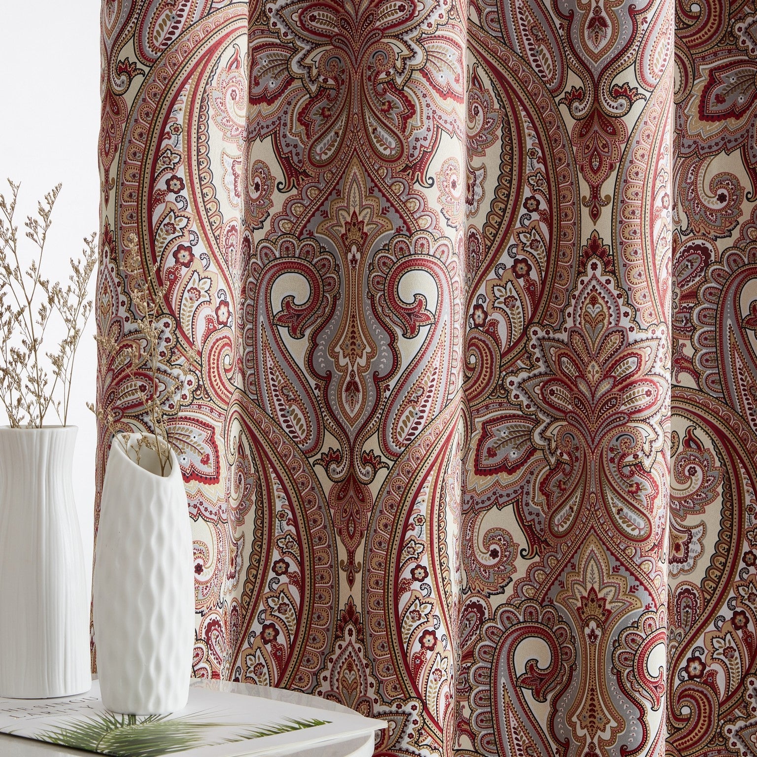 Paris Paisley Room Darkening Grommet Panels