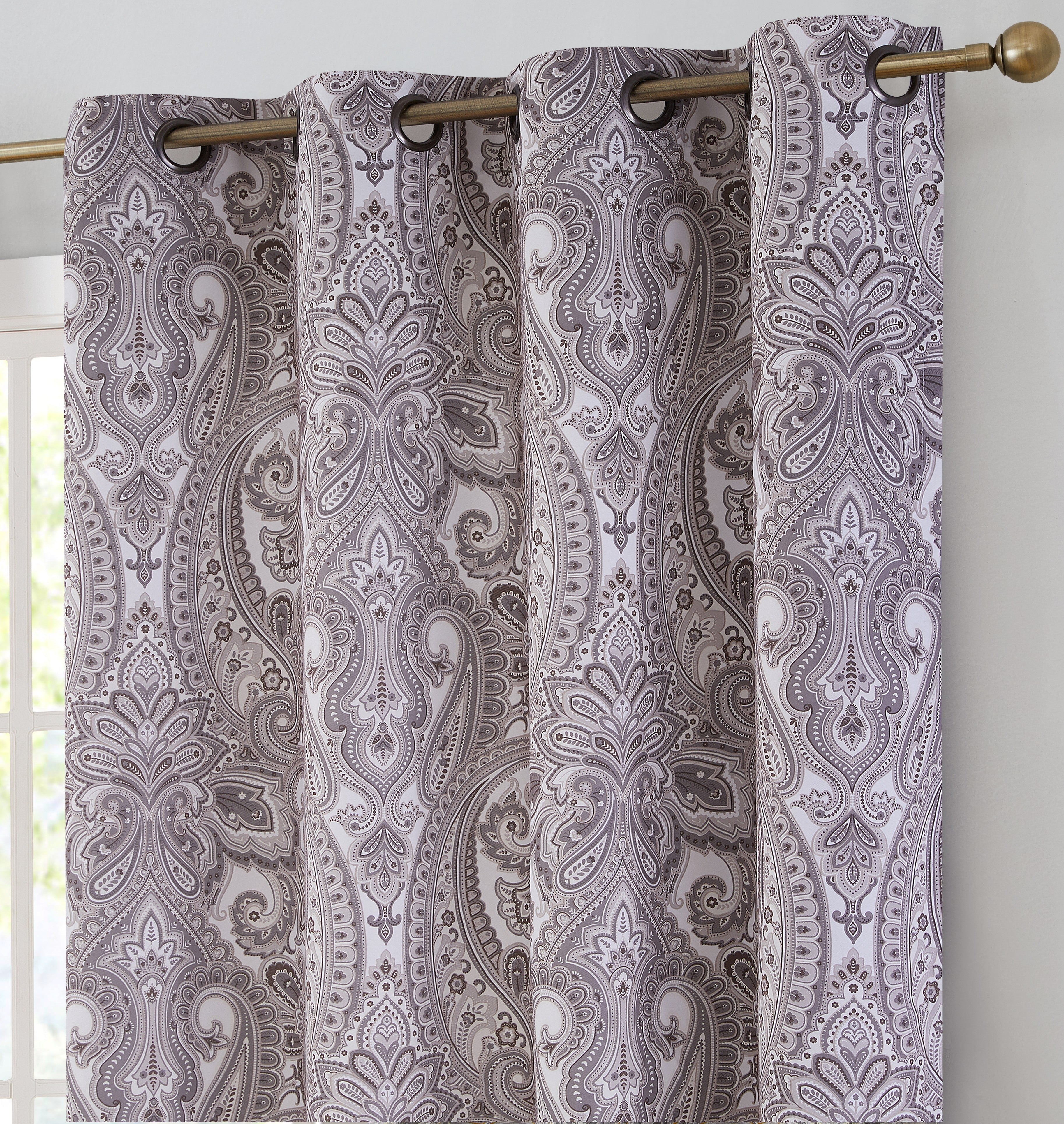 Paris Paisley Room Darkening Grommet Panels