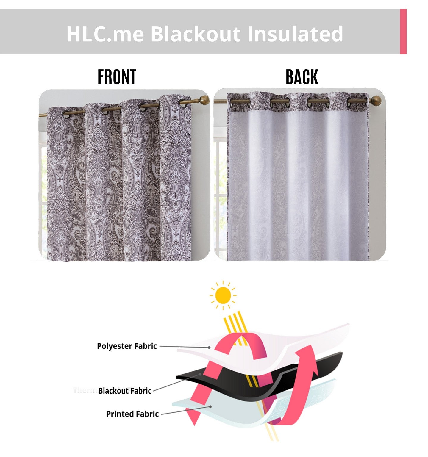 Paris Paisley Room Darkening Grommet Panels