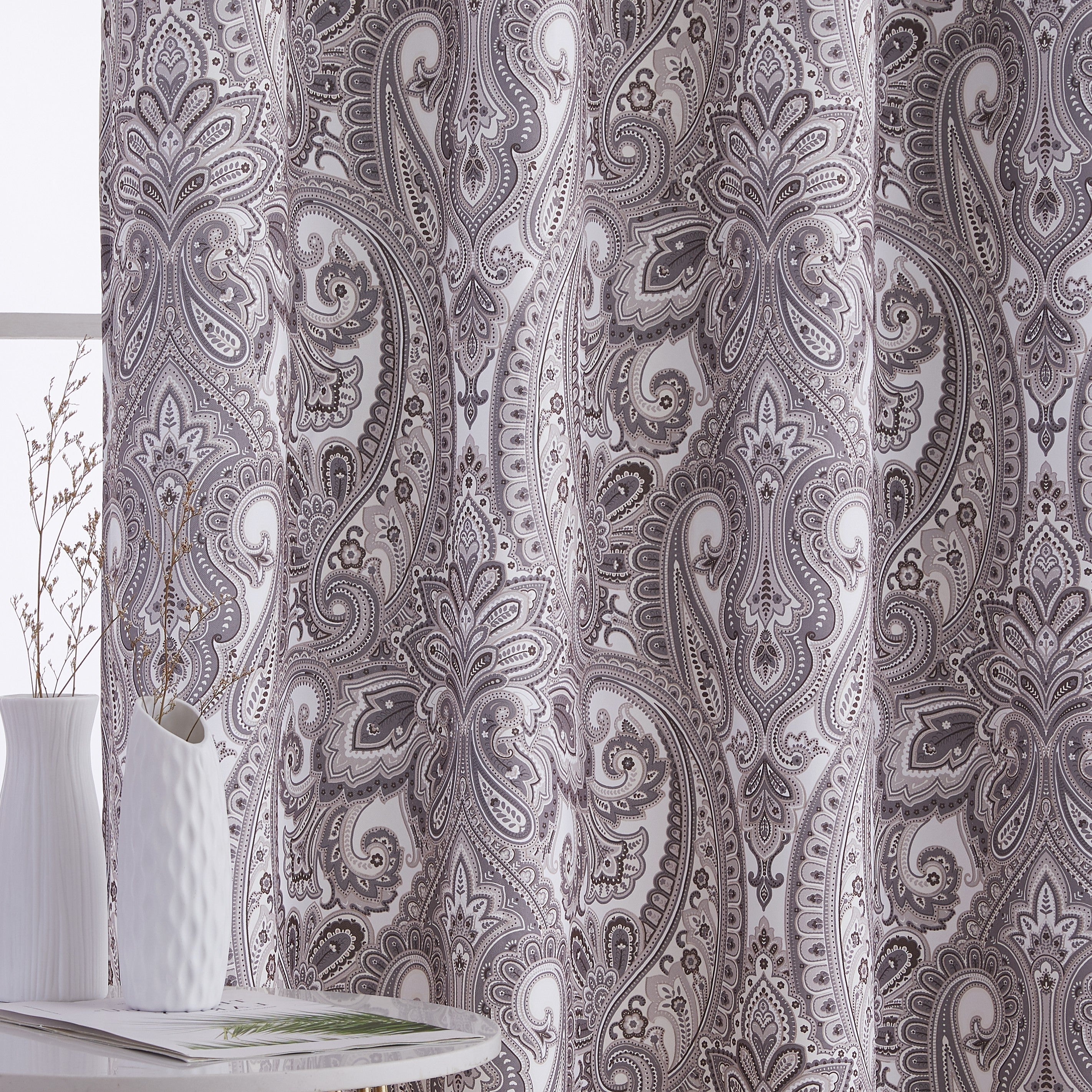 Paris Paisley Room Darkening Grommet Panels