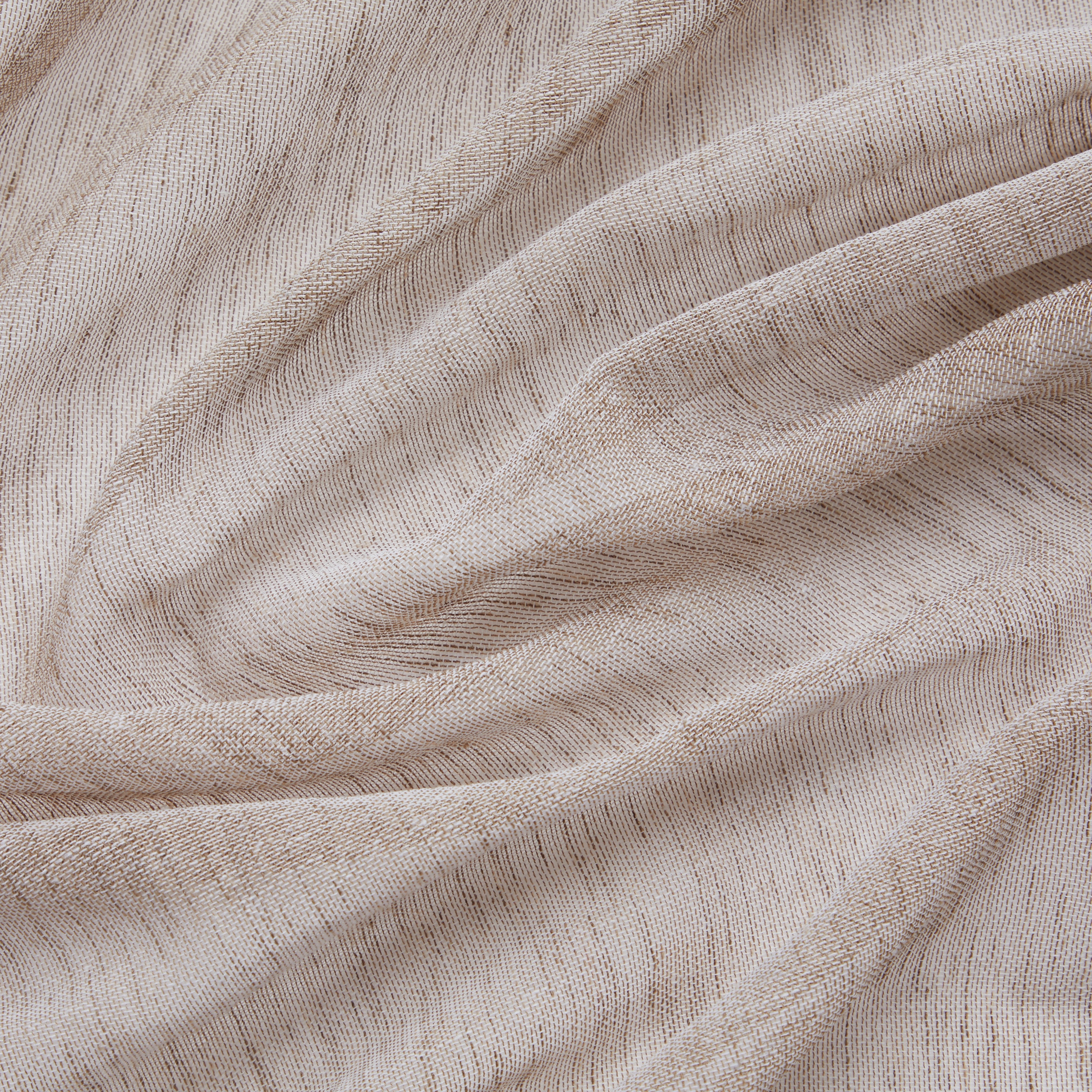 Penelope Faux Linen Sheer Curtain Panels