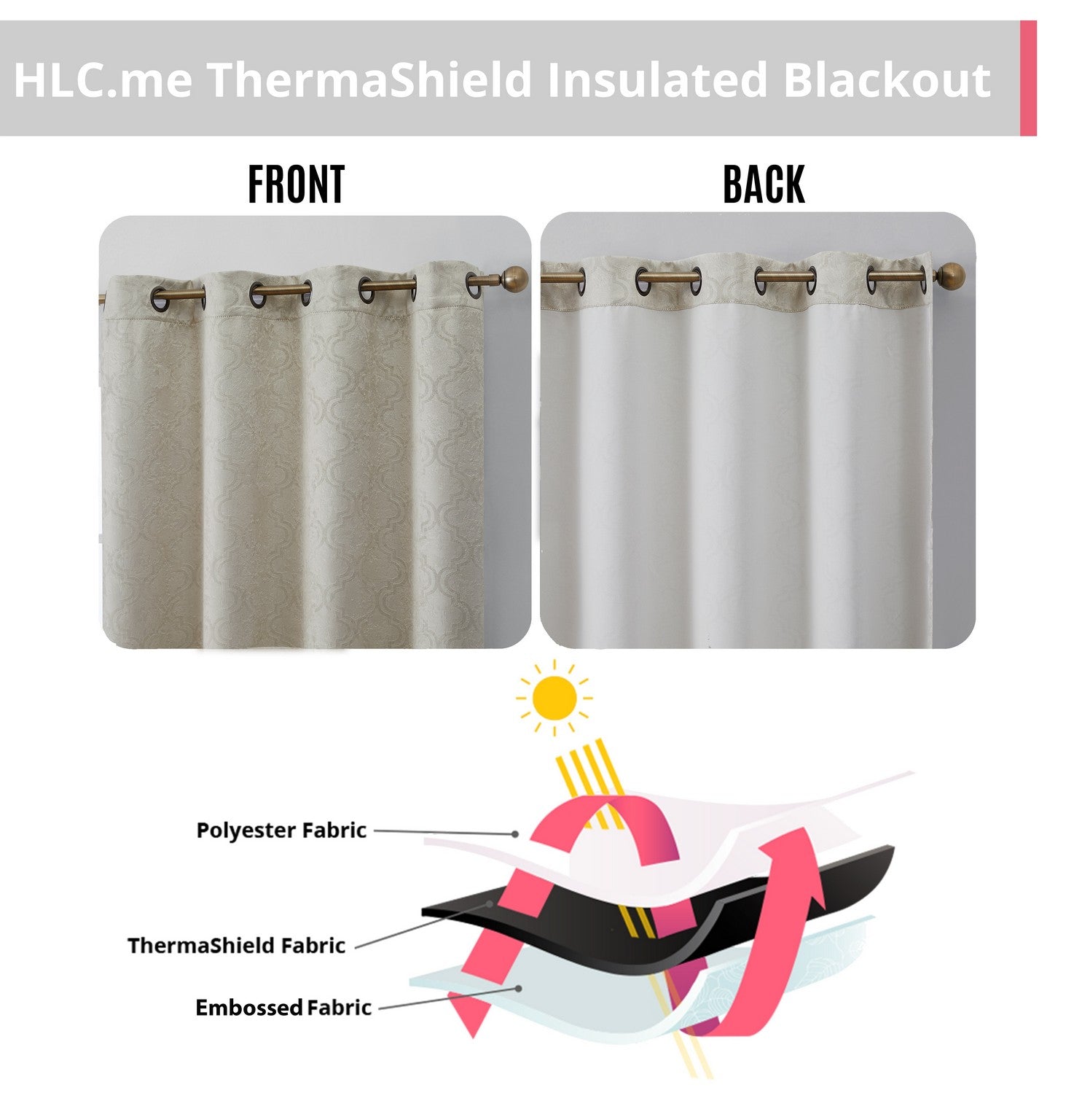 Redmont Lattice Room Darkening Grommet Curtain Panels