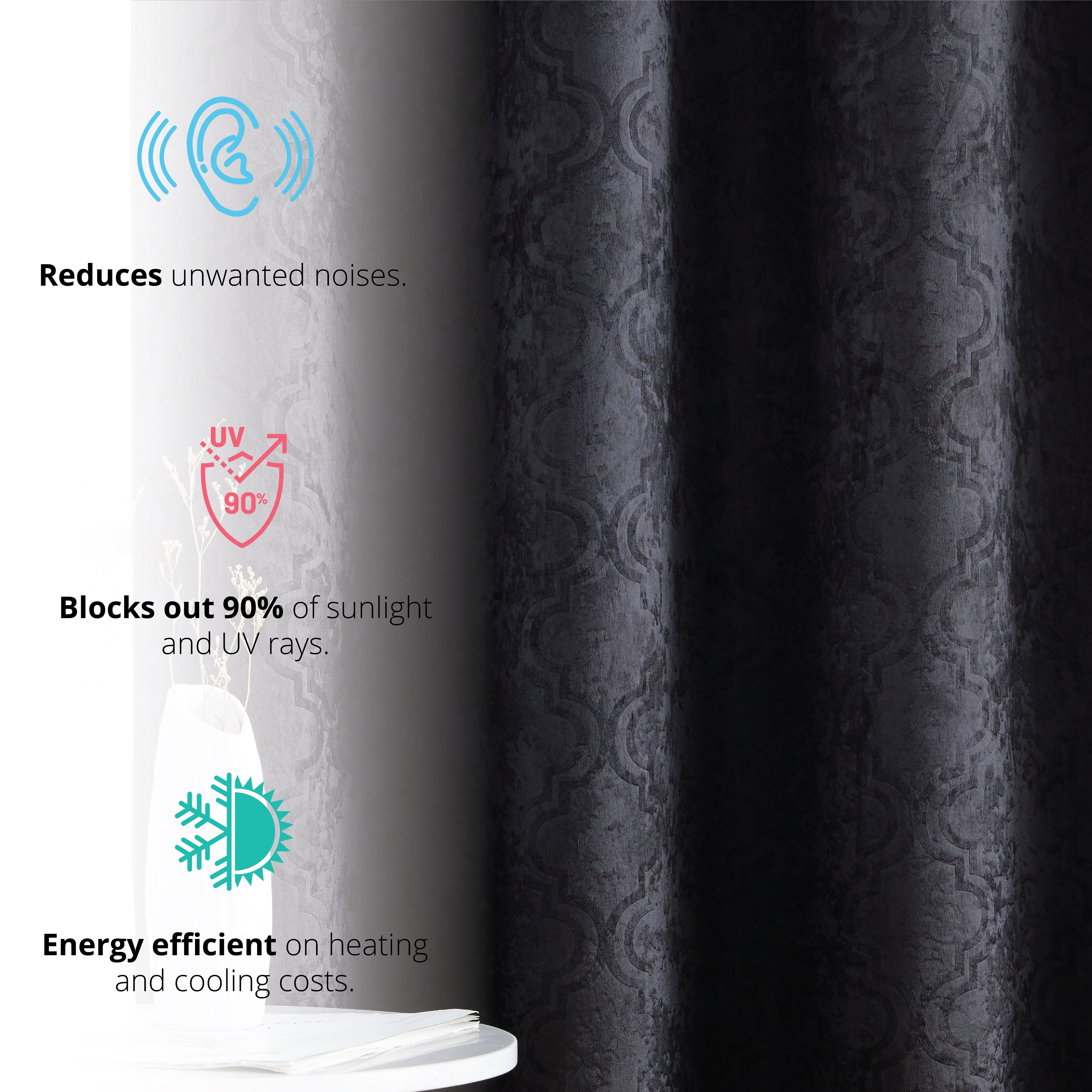 Redmont Lattice Room Darkening Grommet Curtain Panels