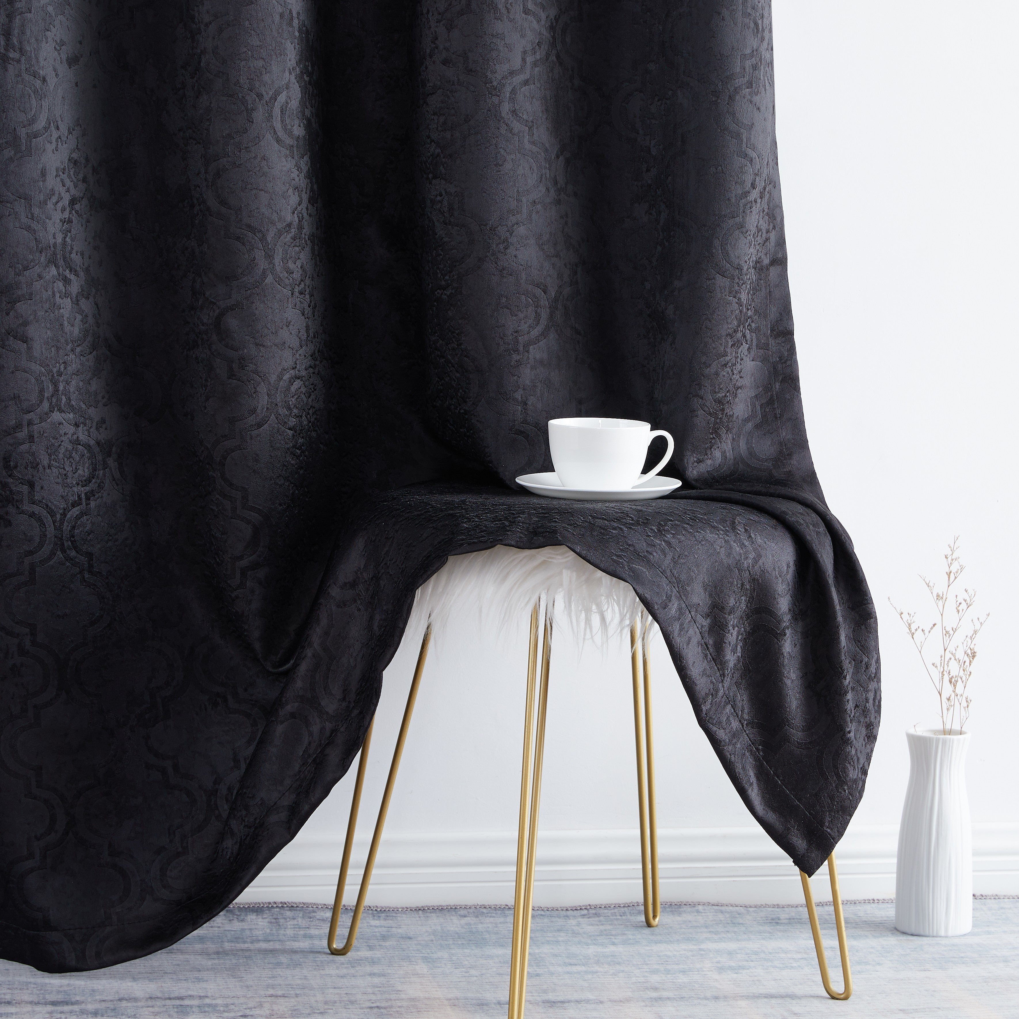 Redmont Lattice Room Darkening Grommet Curtain Panels